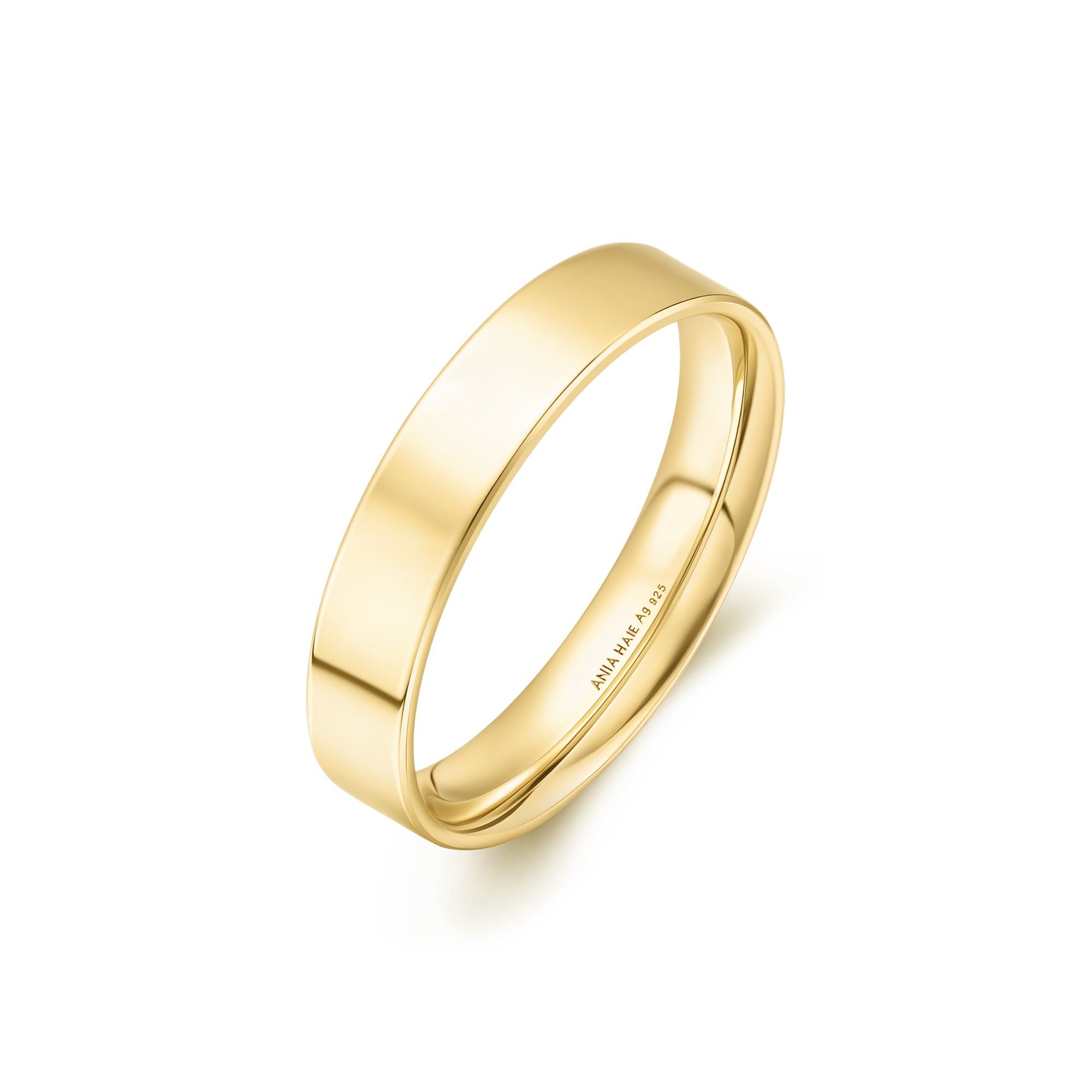 Ania Haie Sunny Sparkler 4mm Smooth Band sormus kulta
