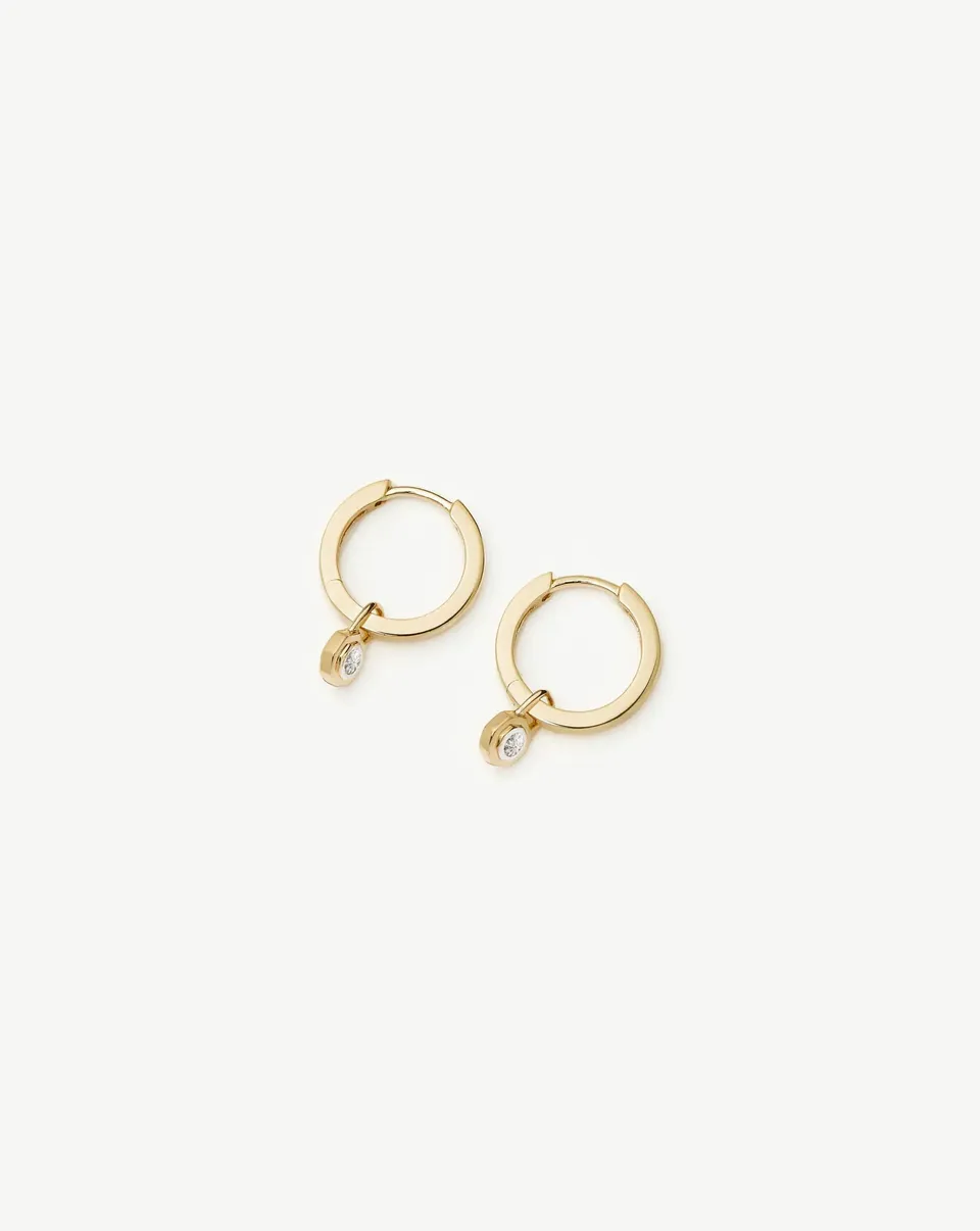 Missoma Lucy Williams Solid Gold Diamond Drop korvakorut 9ct keltakulta