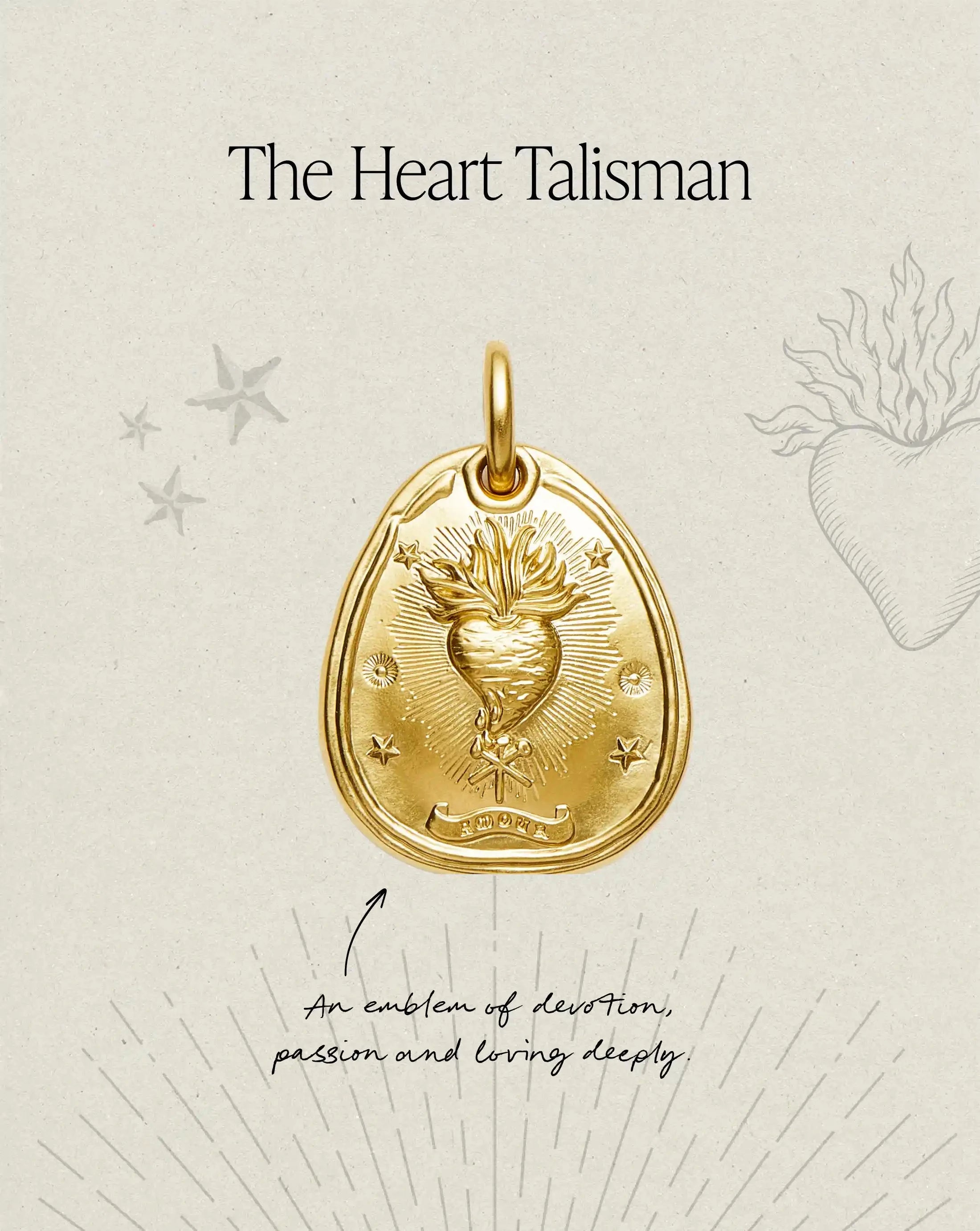 Missoma Heart Talisman kaulakoru kullattu sydän