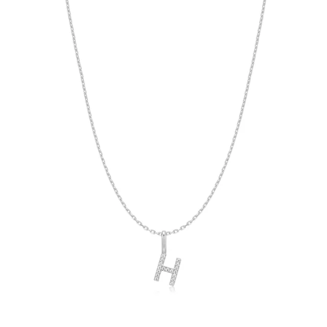 Ania Haie Starlit Drops H Initial kaulakoru hopea kirjain