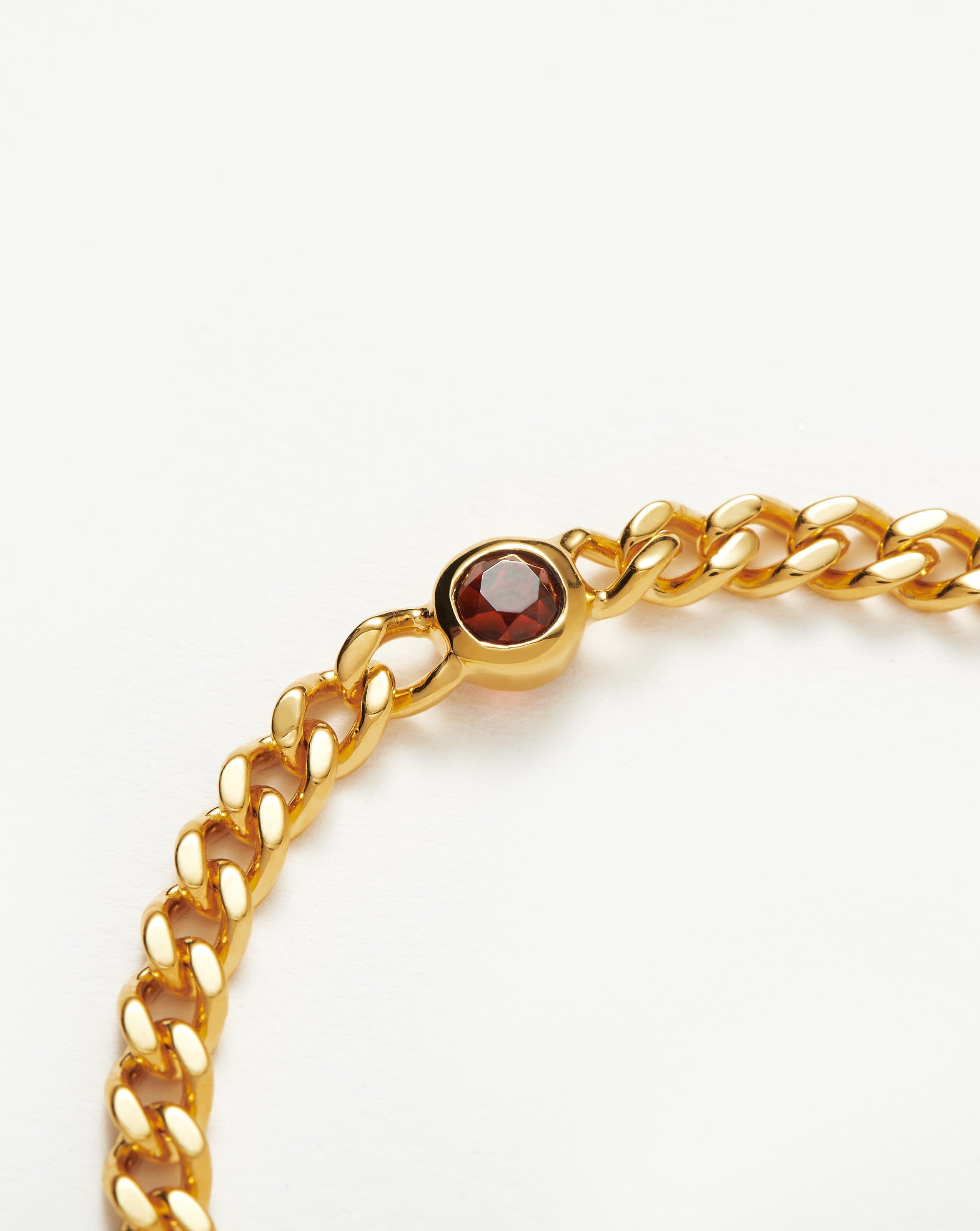 Missoma January Birthstone rannekoru kulta granaatti S/M
