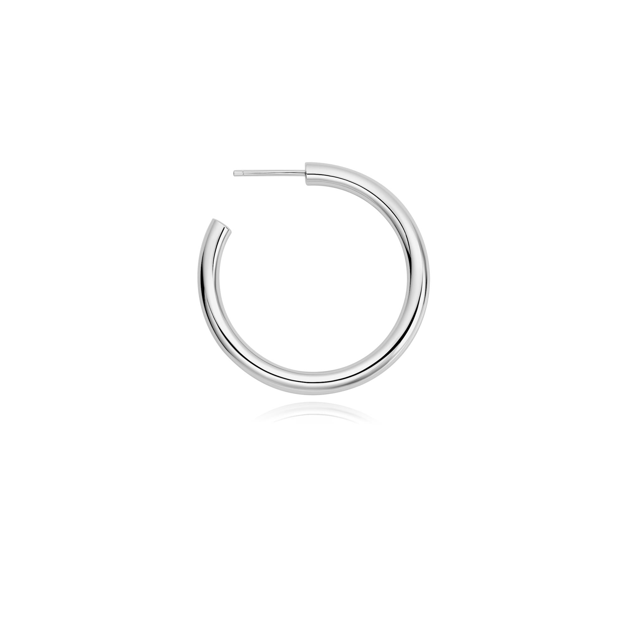 Ania Haie Tide Echo Classic Tube hoop-korvakorut hopea isot