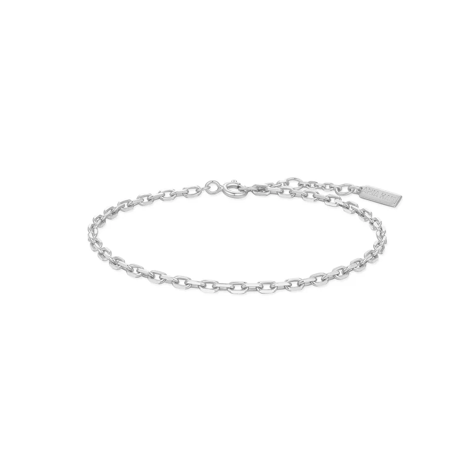 Ania Haie Trailblazer Paper Clip Chain rannekoru hopea