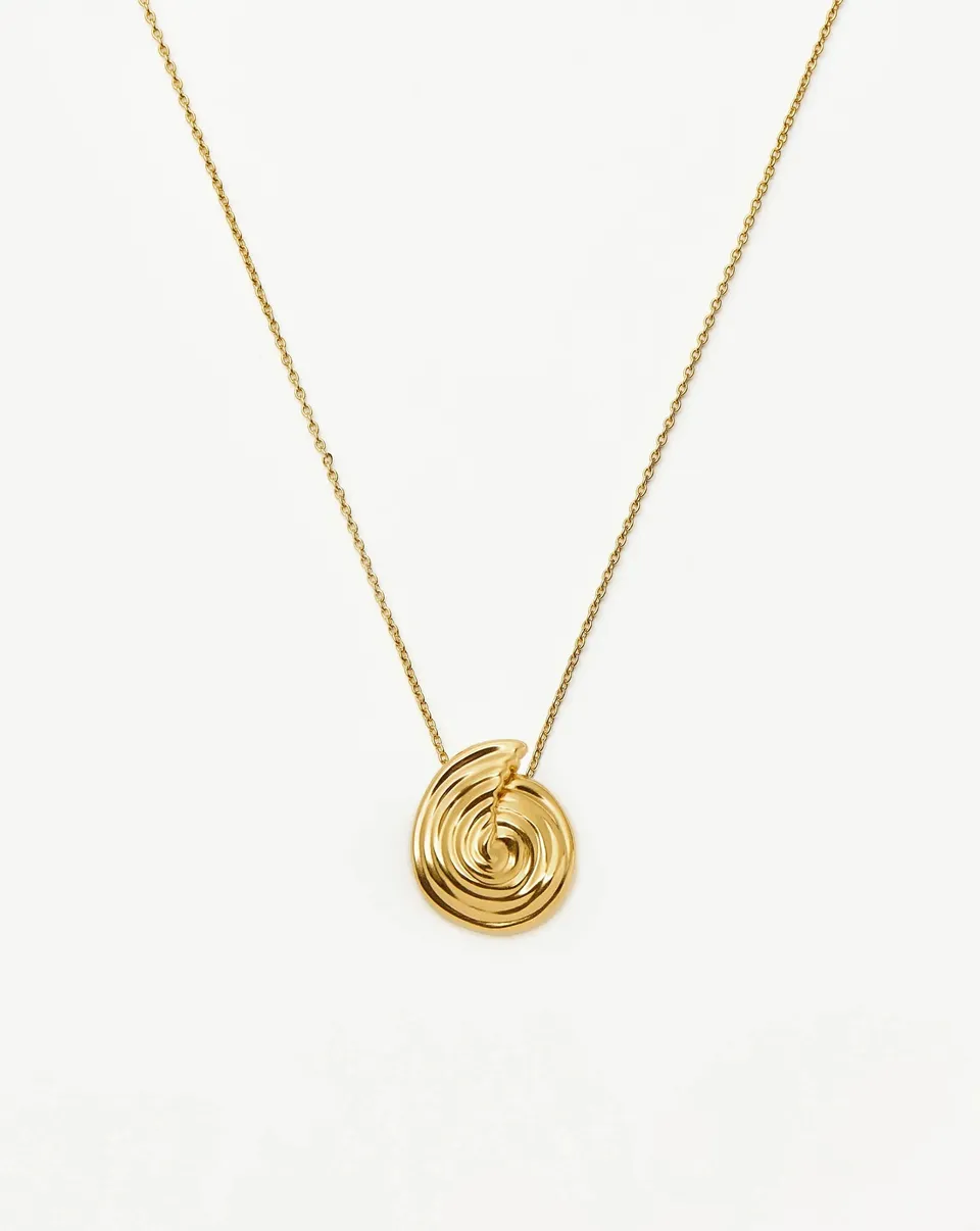 Missoma Spiral Large Pendant kaulakoru kulta 46-50 cm