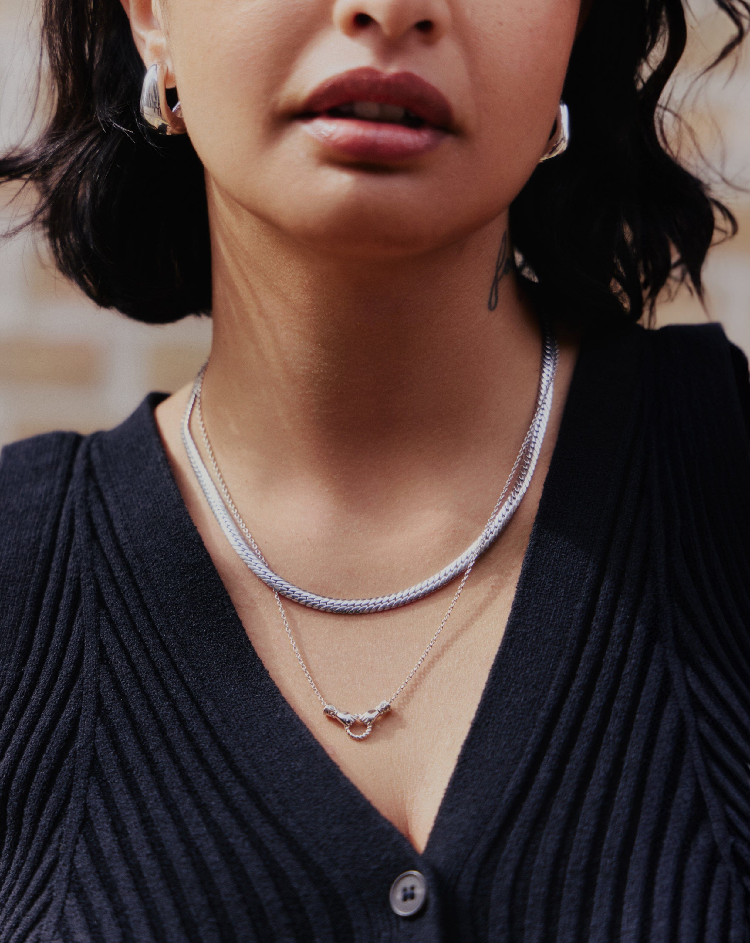 Missoma Harris Reed In Good Hands Mini Pendant Slider kaulakoru hopea