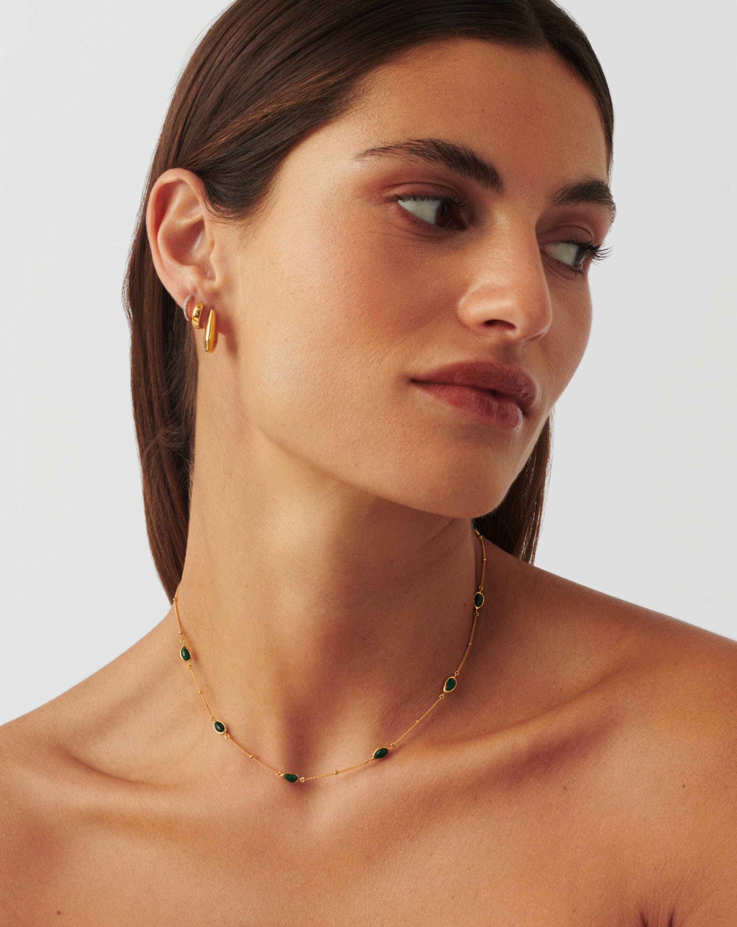 Missoma Magma Gemstone Charm Choker kaulakoru malakiitti