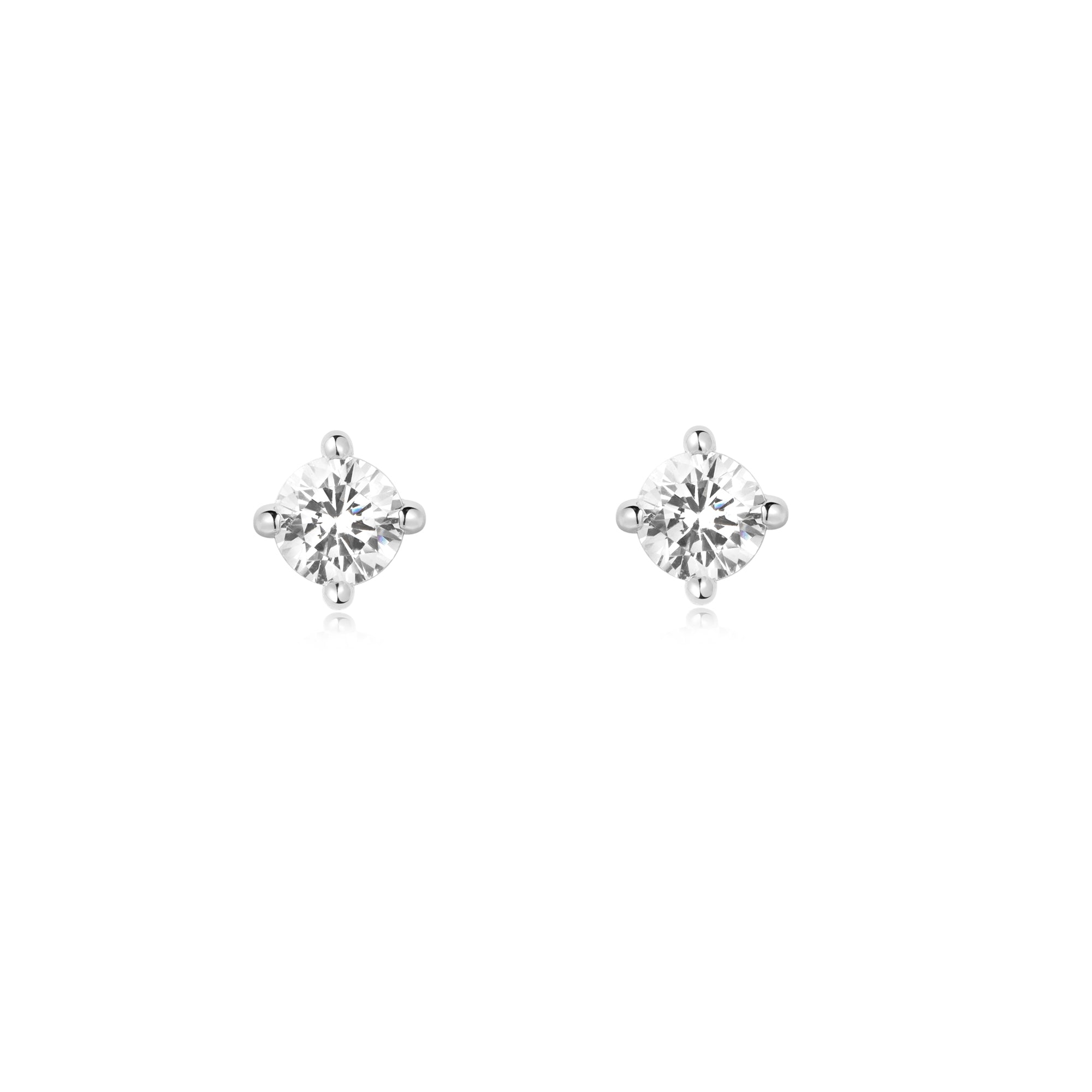 Ania Haie Heart Hunter Solitaire nappikorvakorut hopea 4mm