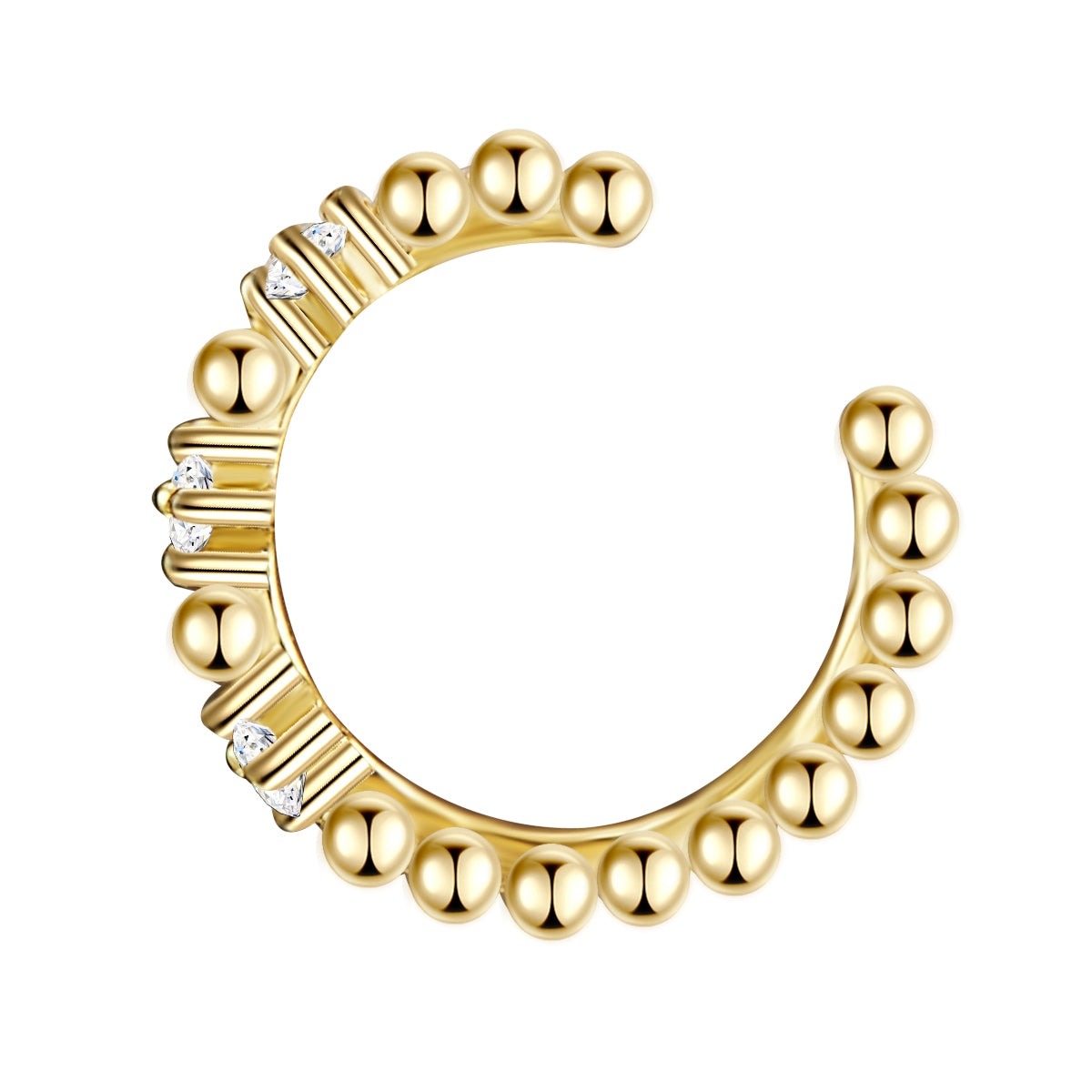 Glanzstücke München Zirkonia earcuff kulta pallokuvio