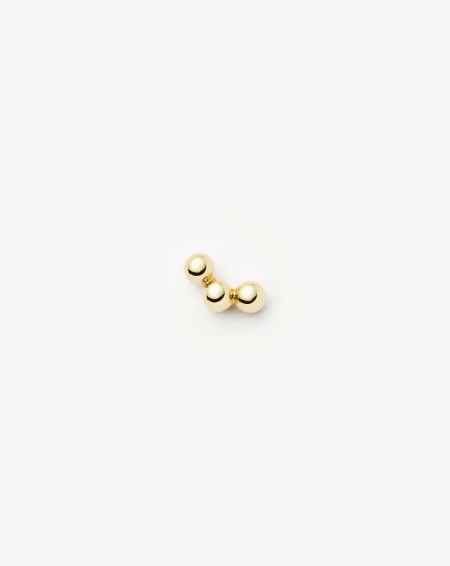 Missoma Trio Flat Back nappikorvakoru 9ct keltakulta litteä