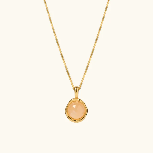 Muru Jewellery Tiny Rose Quartz kaulakoru kulta ruusukvartsi