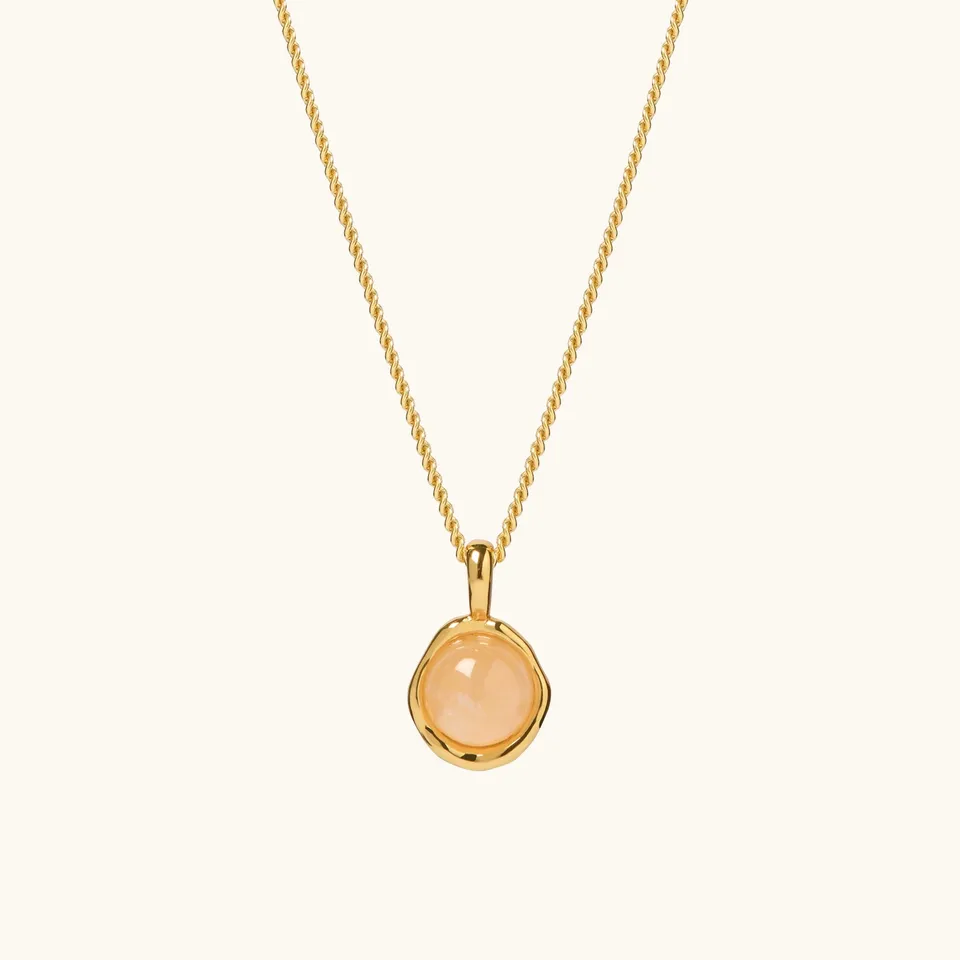 Muru Jewellery Tiny Rose Quartz kaulakoru kulta ruusukvartsi