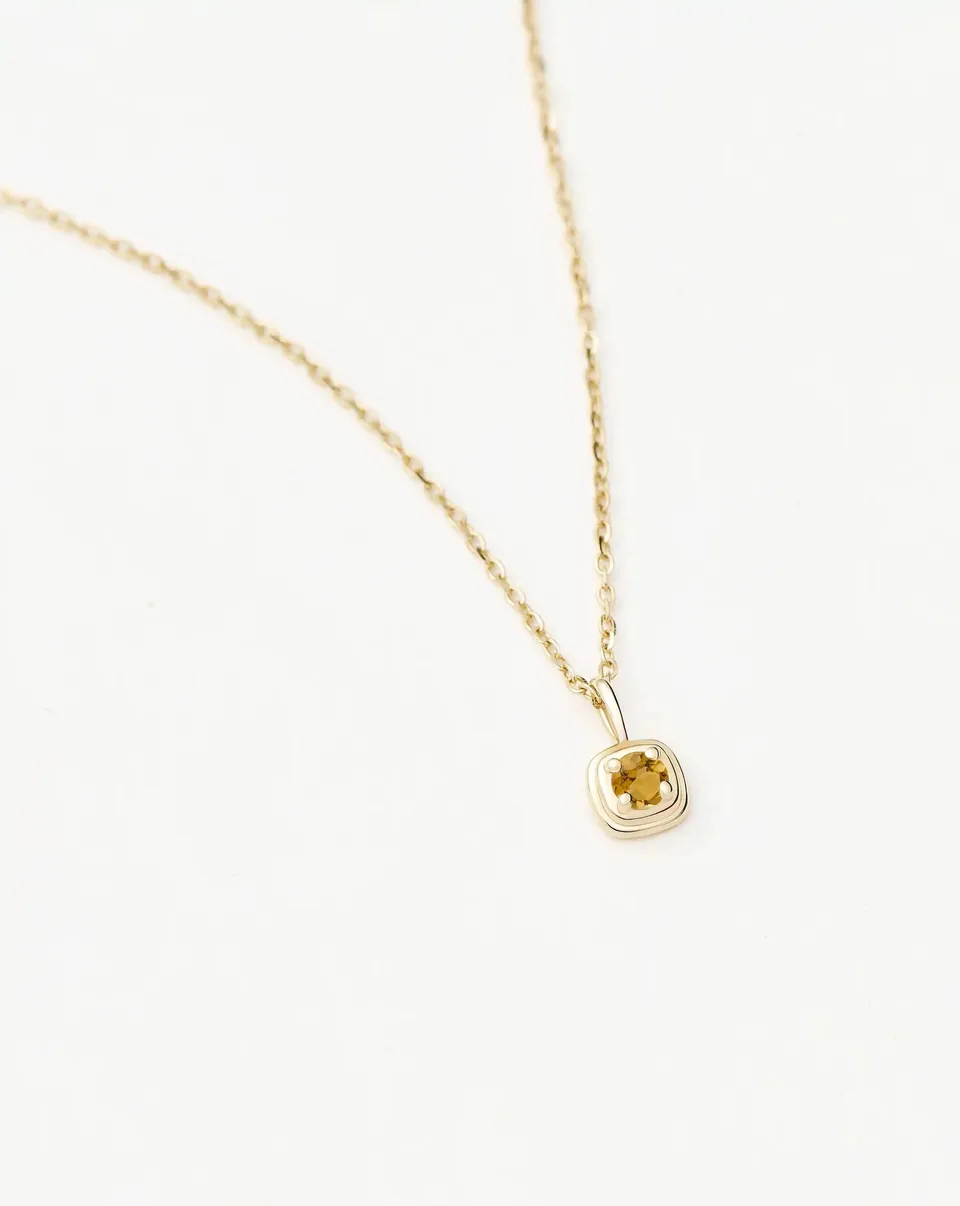 Missoma November Birthstone kaulakoru 14k kulta sitriini