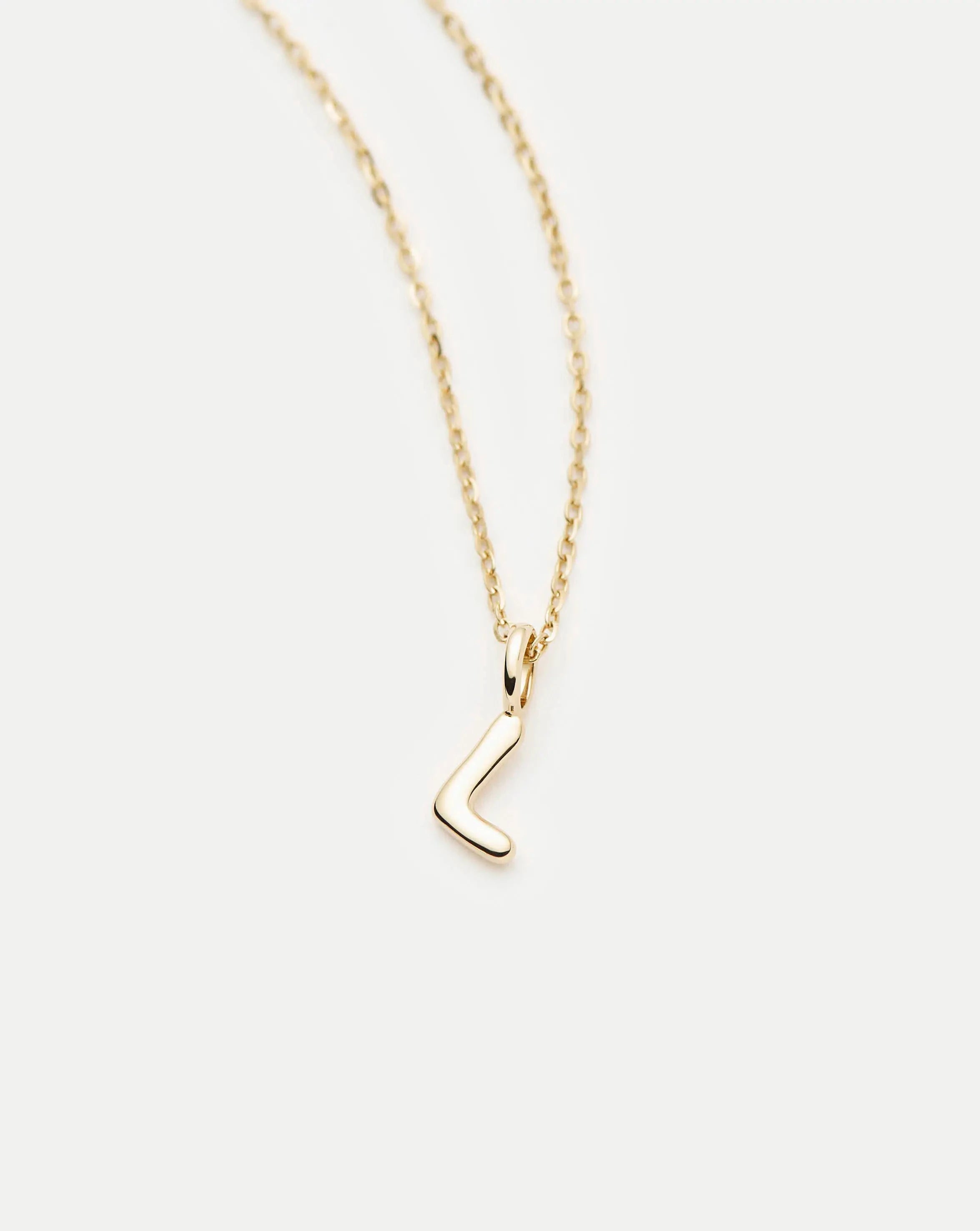 Missoma Initial Mini Pendant L kaulakoru 14 ct kulta