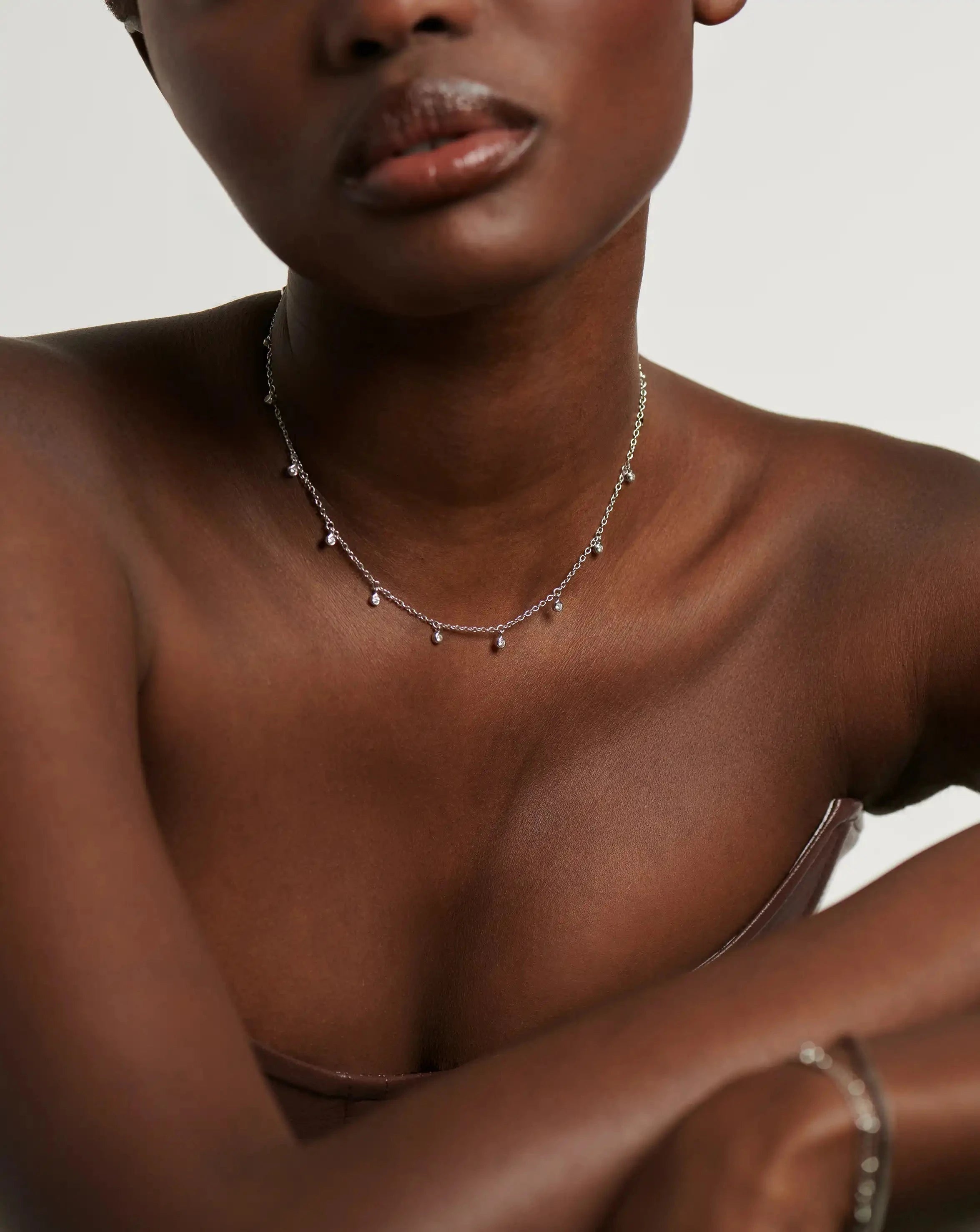 MISSOMA Interstellar Drop Choker kaulakoru hopea