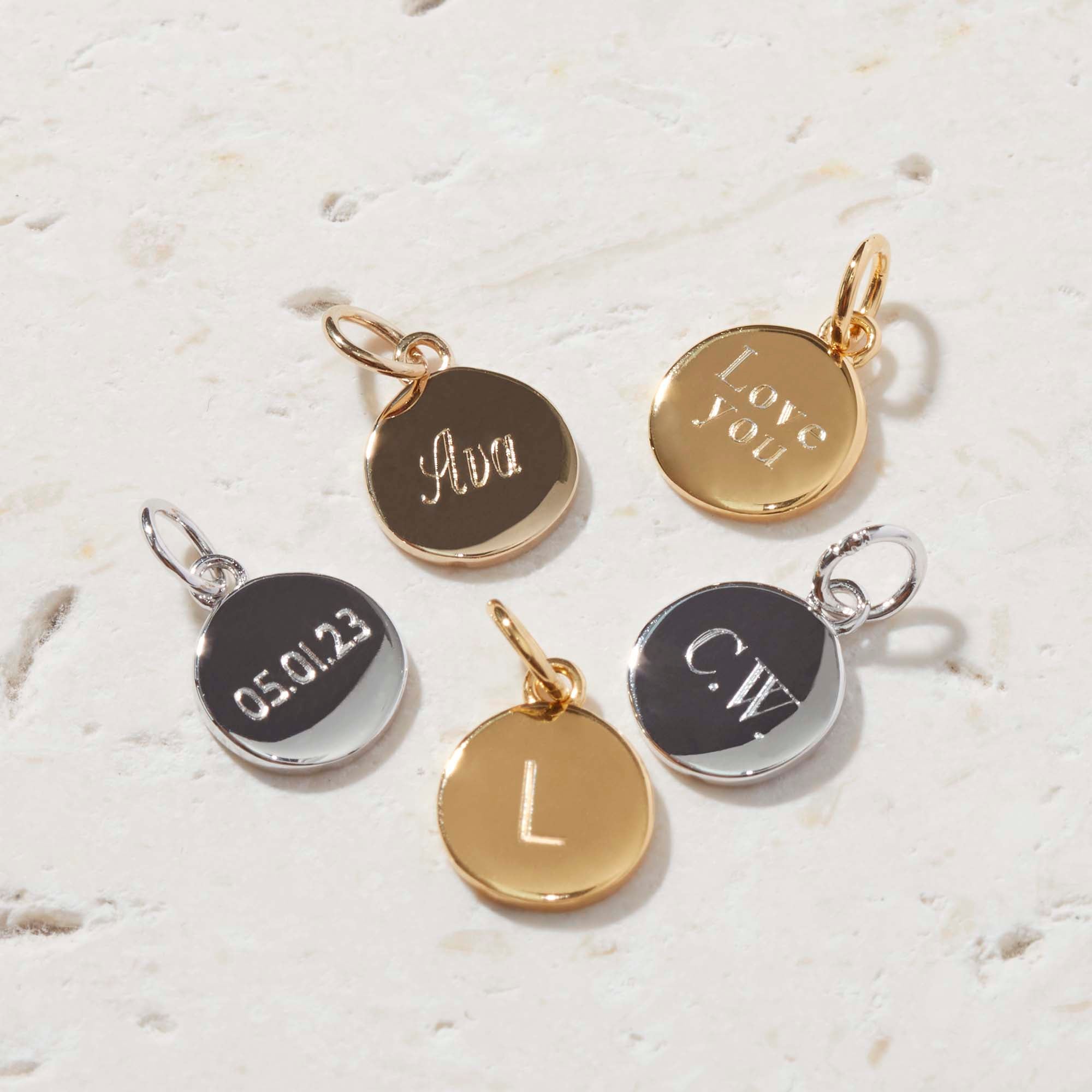 Muru Jewellery Mini Disc rannekoru kulta helmiketju
