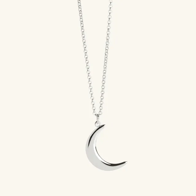 Muru Jewellery Crescent Moon kaulakoru hopea 18" ketju