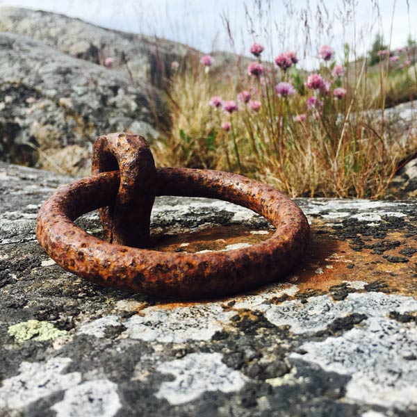 Guldvivan I Hamn Pieni kaulakoru hopea rengas