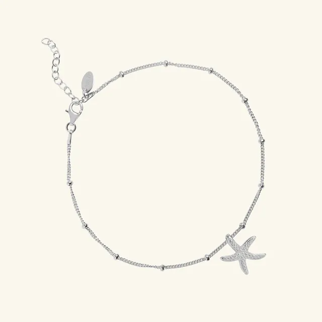 Muru Jewellery Starfish hopeanilkkakoru meritähti