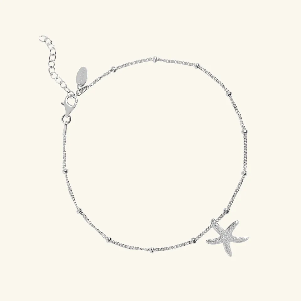Muru Jewellery Starfish hopeanilkkakoru meritähti