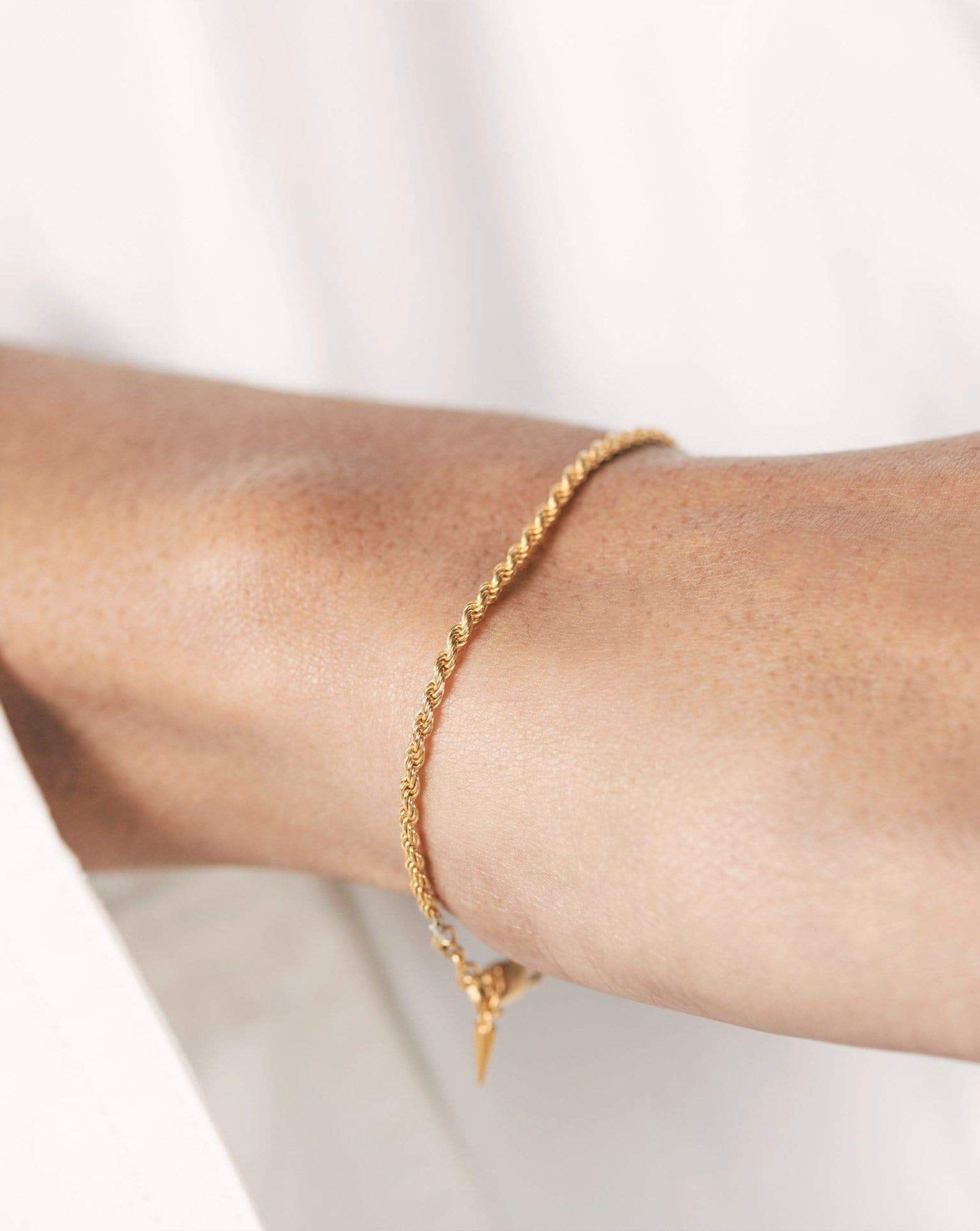 Missoma Solid Gold Classic Rope Chain rannekoru 14K 18,5cm