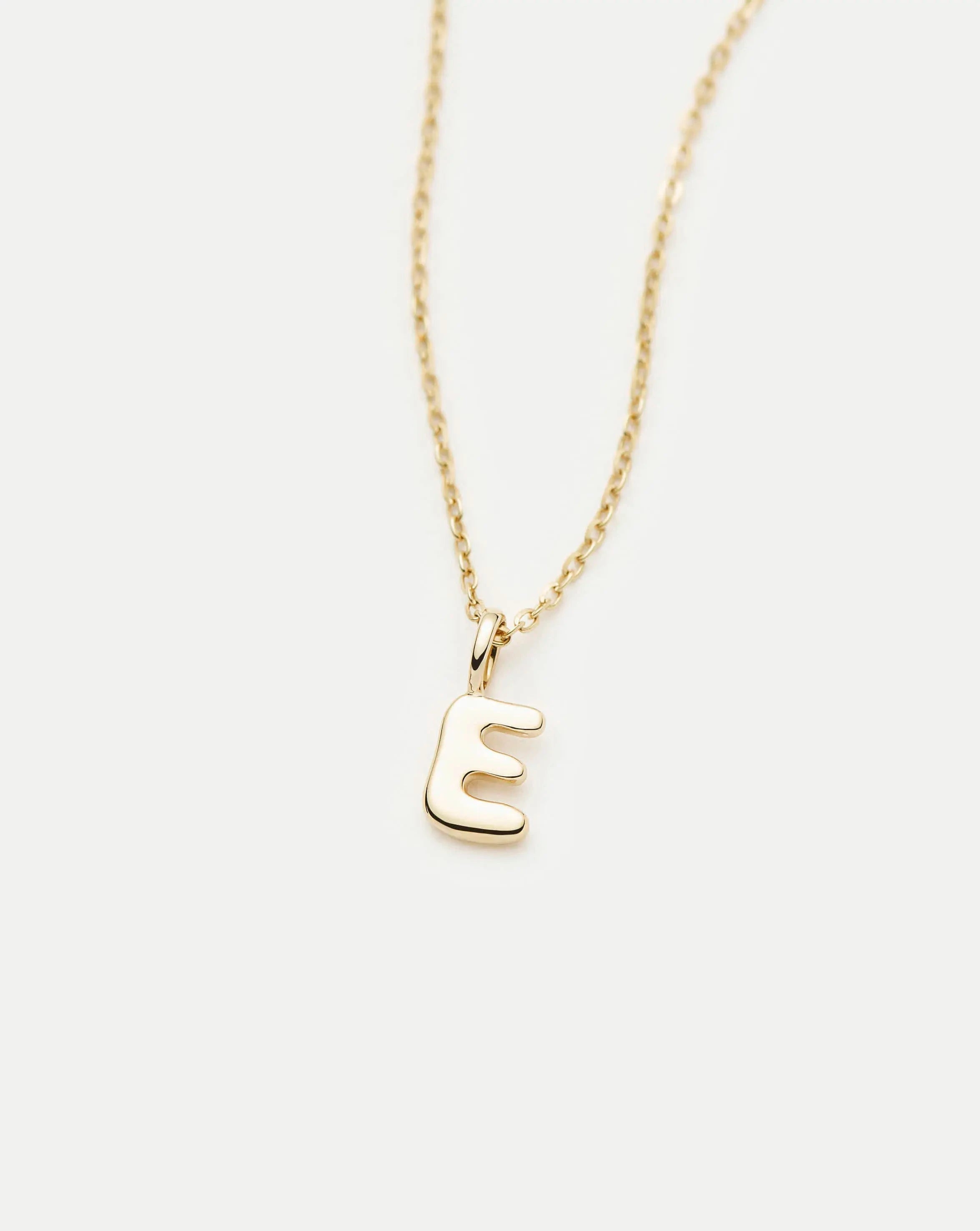 Missoma Initial Mini Pendant kaulakoru E 14k kultaa