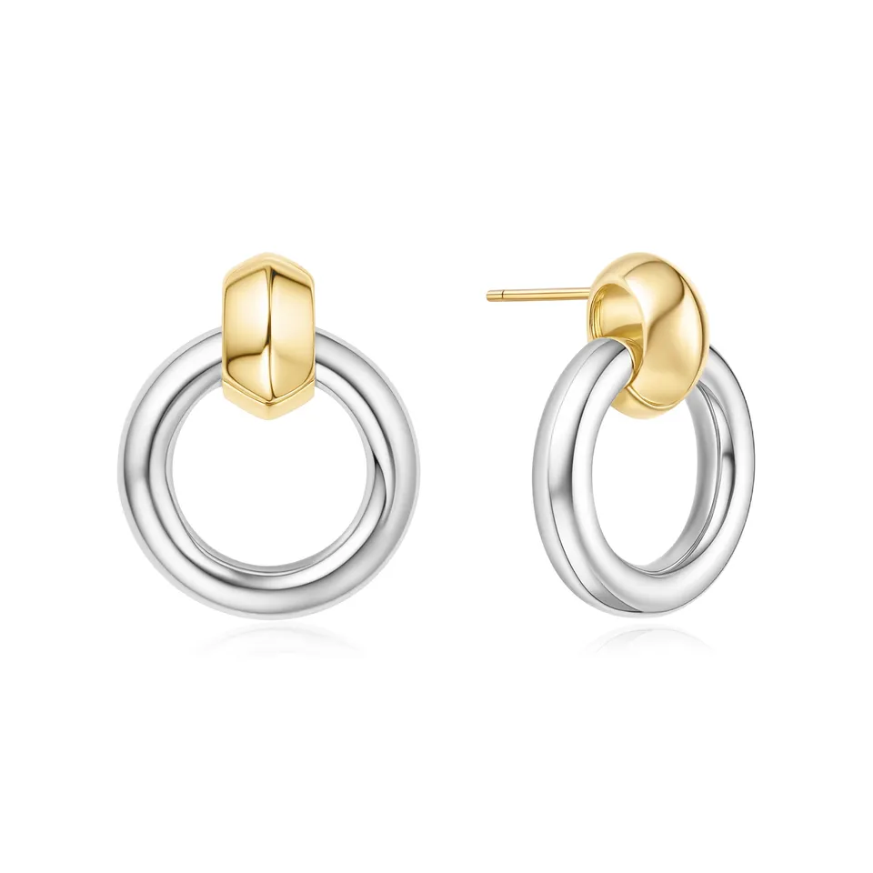 Ania Haie Vogue Maven Two-Tone hoop rengaskorvakorut