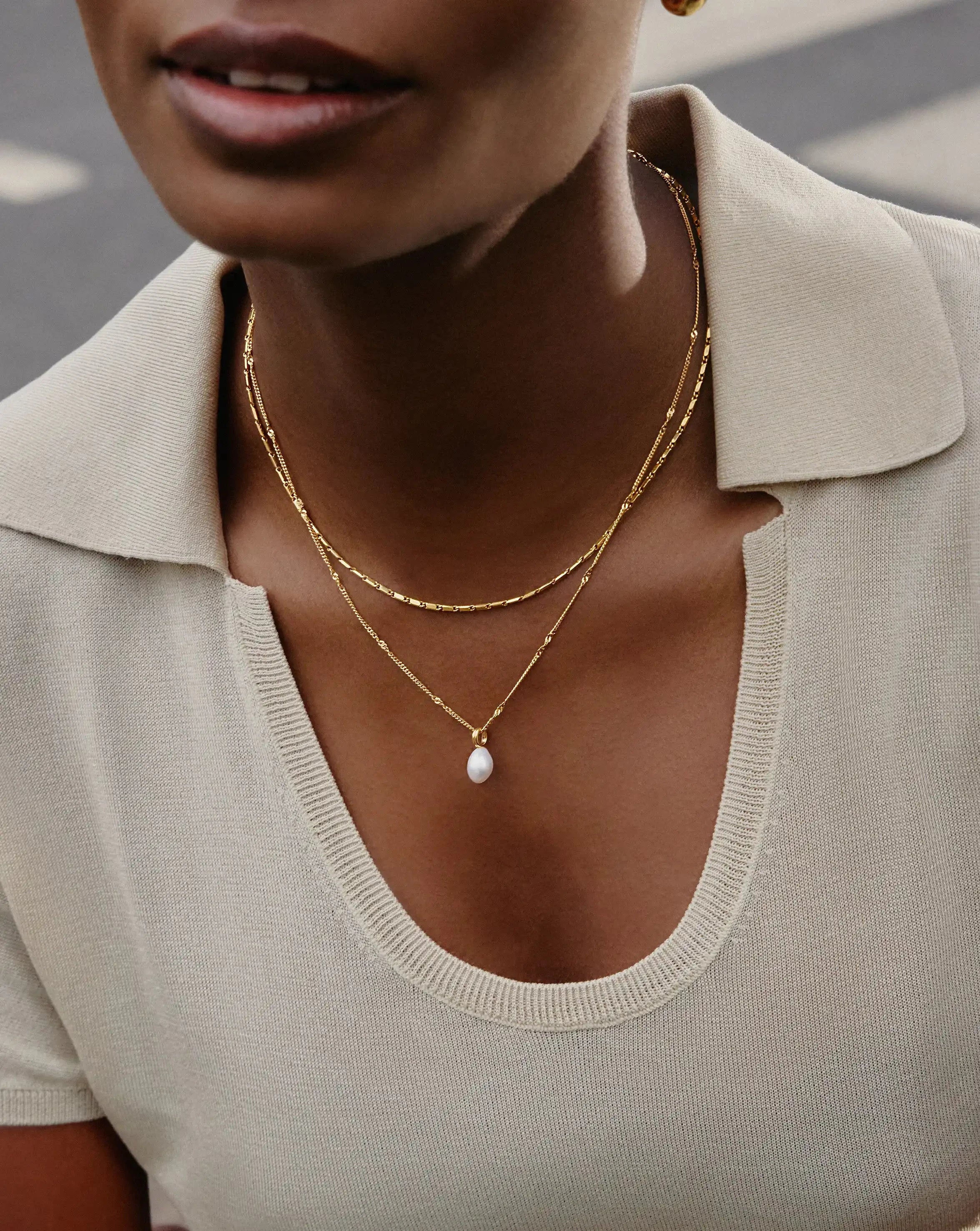 Missoma Baroque Pearl kaulakoru kullattu helmi