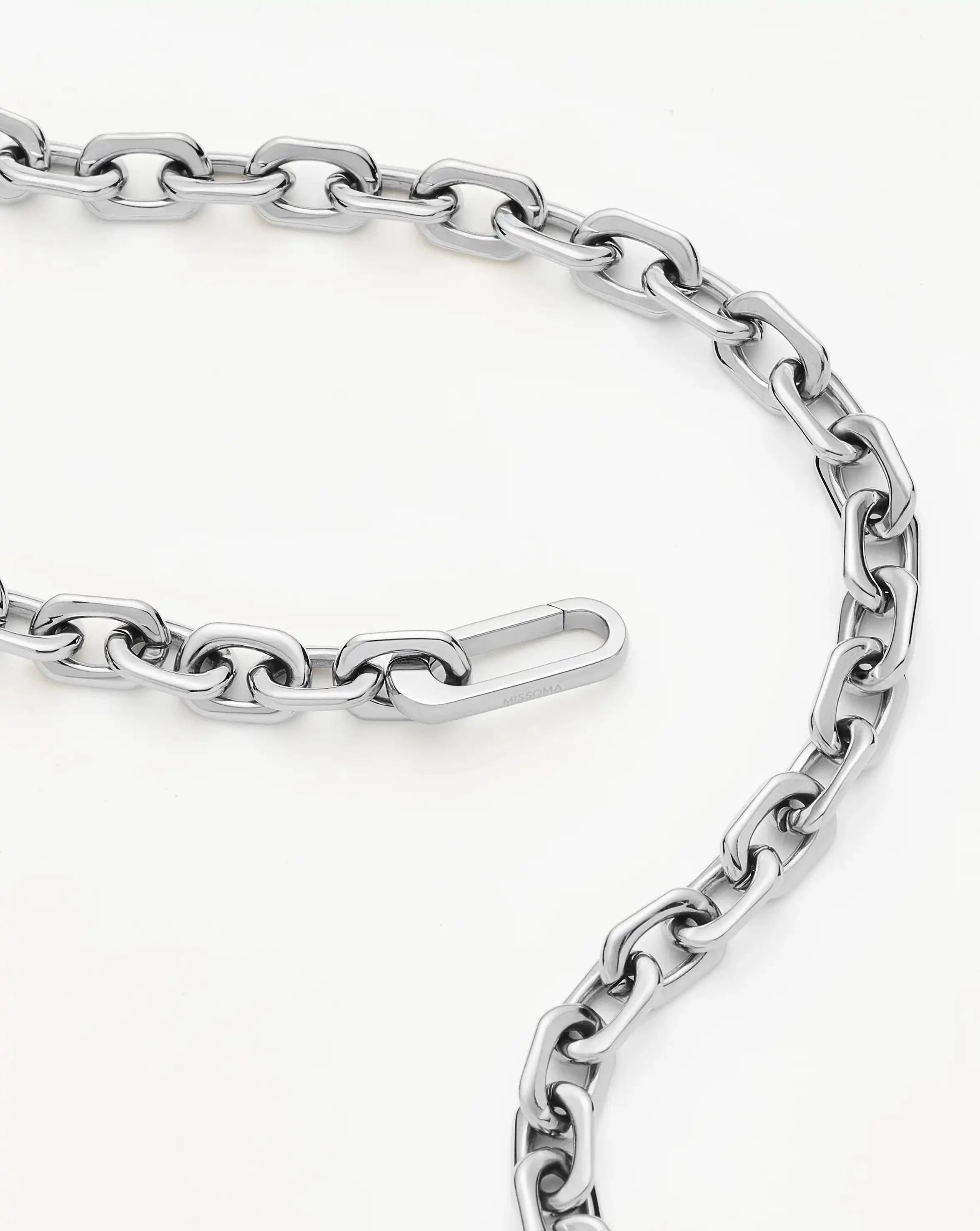 Missoma Square Paperclip kaulakoru platina 56 cm