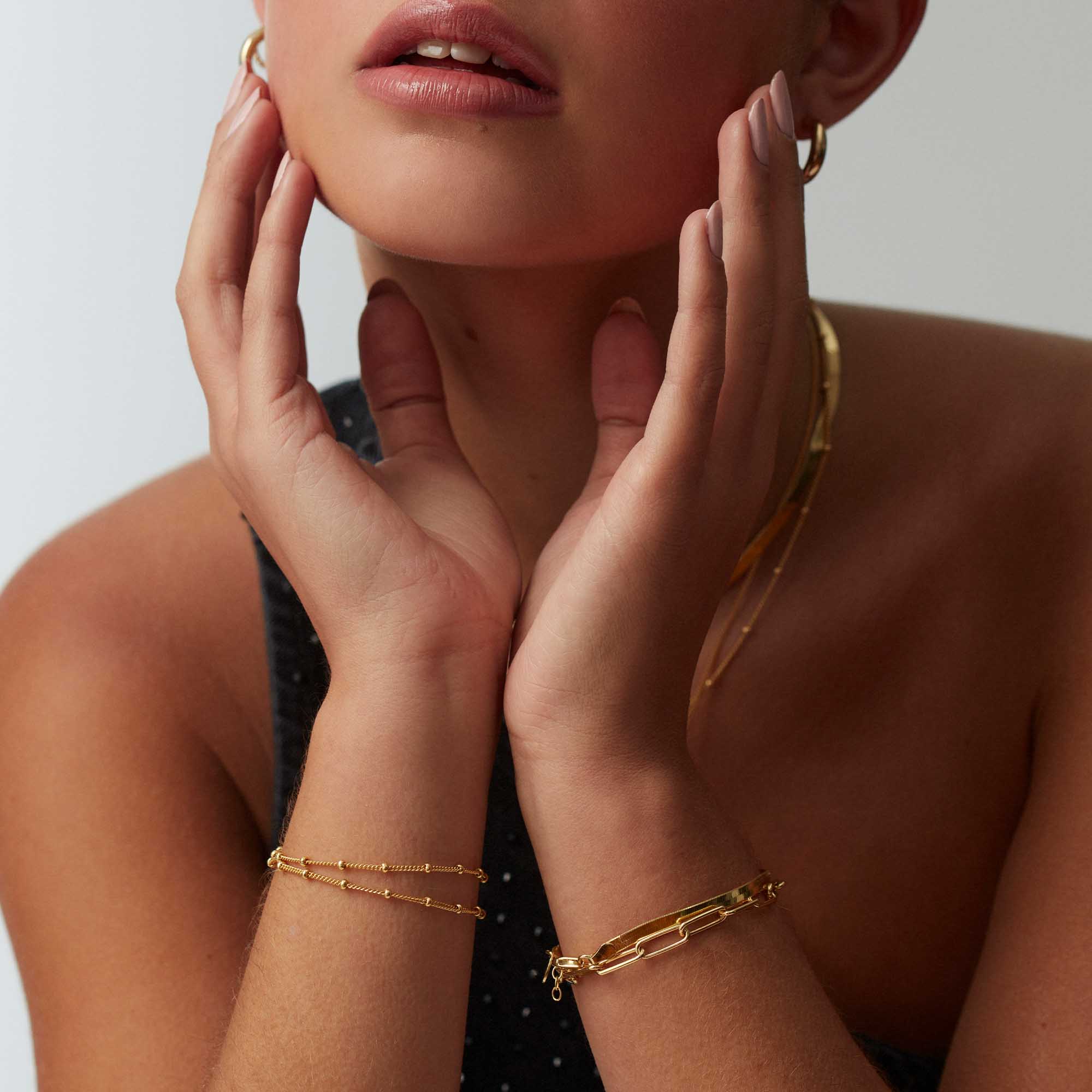 Muru Jewellery Duo Bead rannekoru kulta vermeil