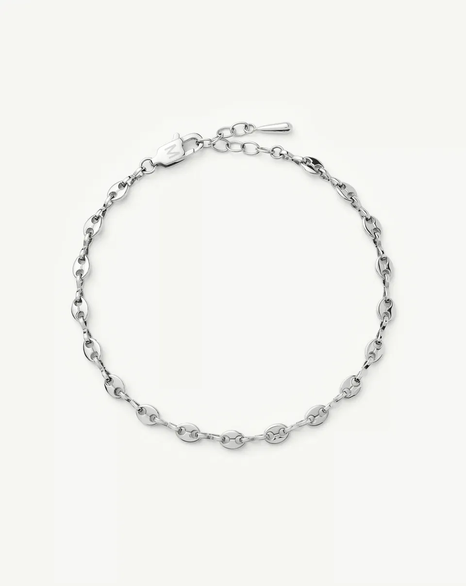 Missoma Mini Mariner Chain rannekoru hopea säädettävä
