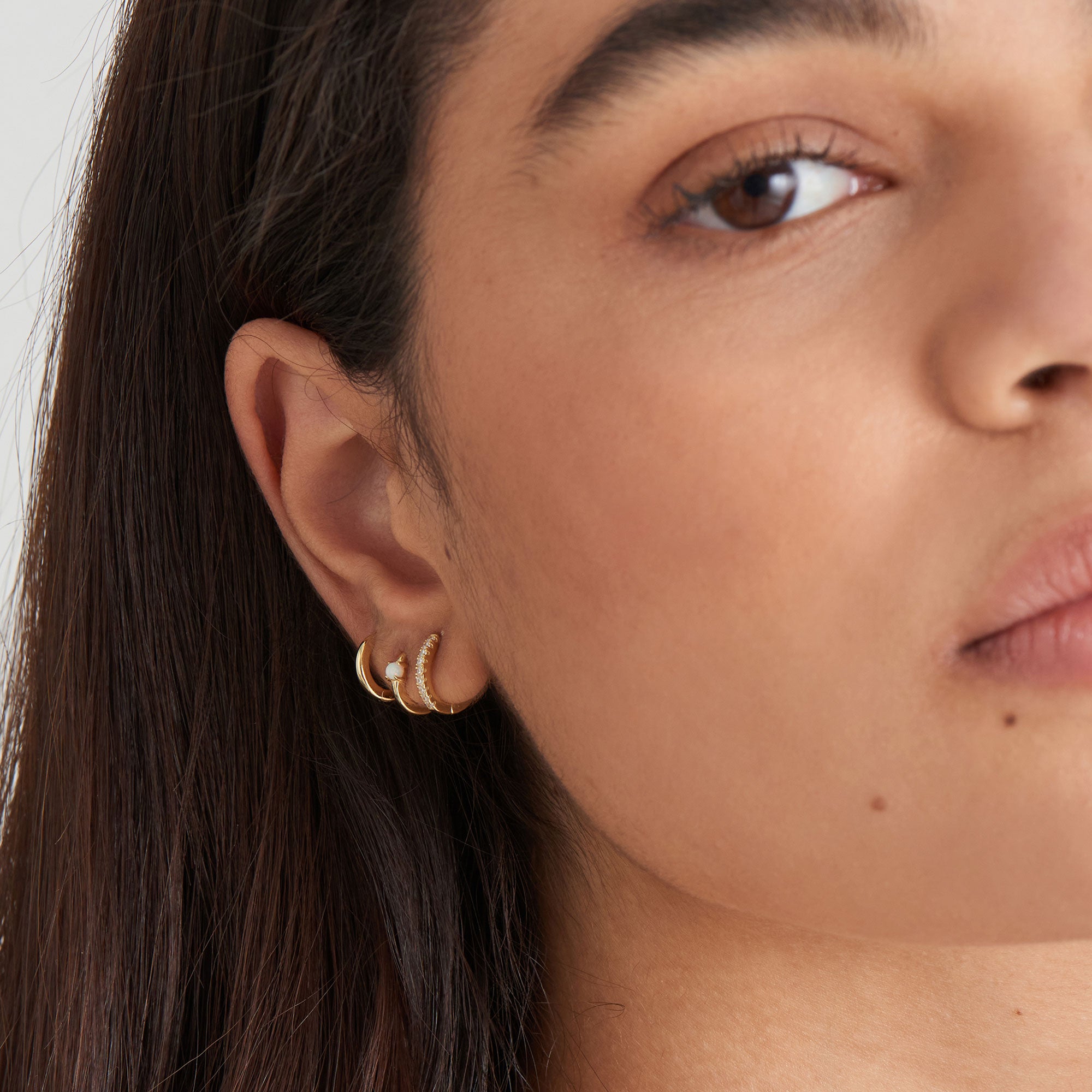 Ania Haie Ear Edit Sparkle Huggie korvakorut kulta 12 mm