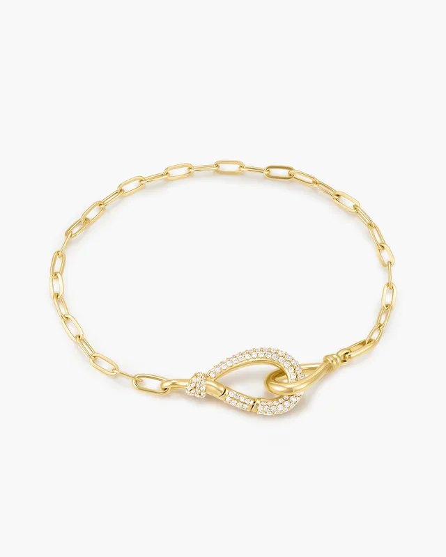Ania Haie Swan Lake Interlocked Pavé Polished Knot rannekoru kulta