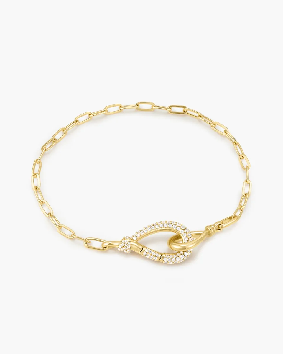 Ania Haie Swan Lake Interlocked Pavé Polished Knot rannekoru kulta