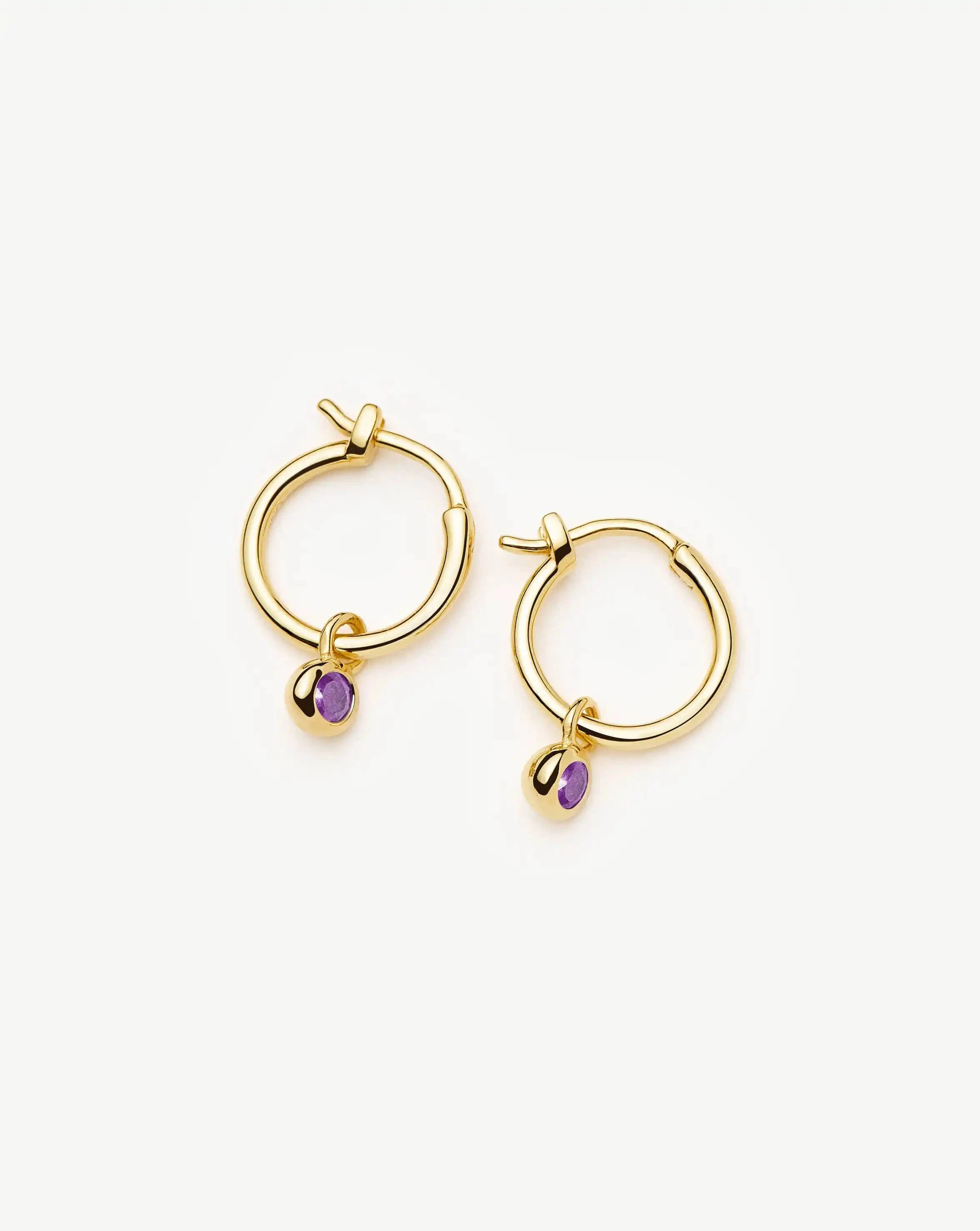 Missoma February Birthstone korvakorut ametisti kulta