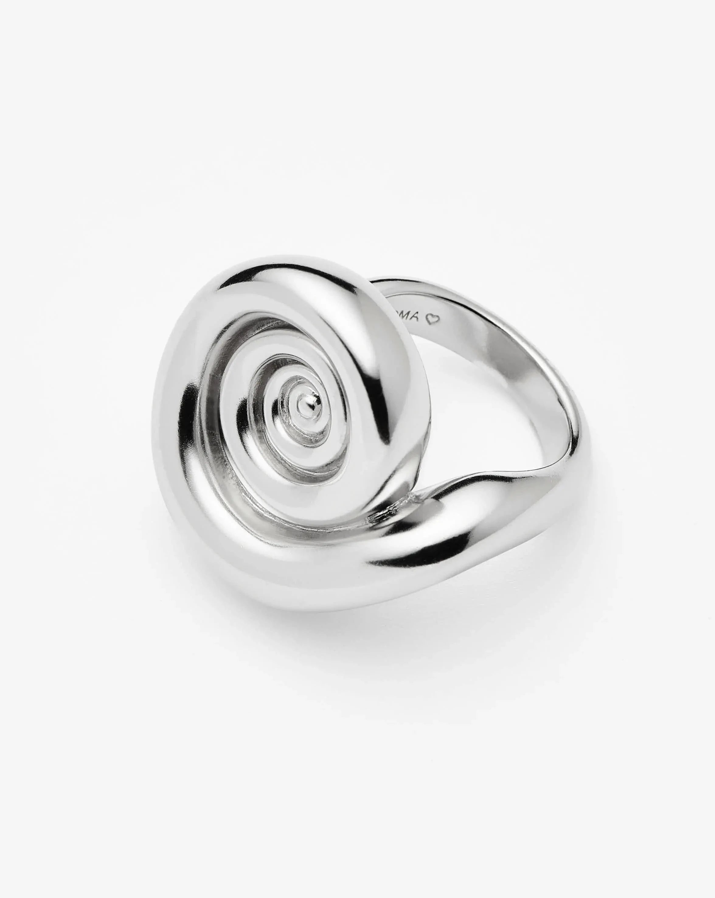 Missoma Spiral Statement sormus hopeoitu iso