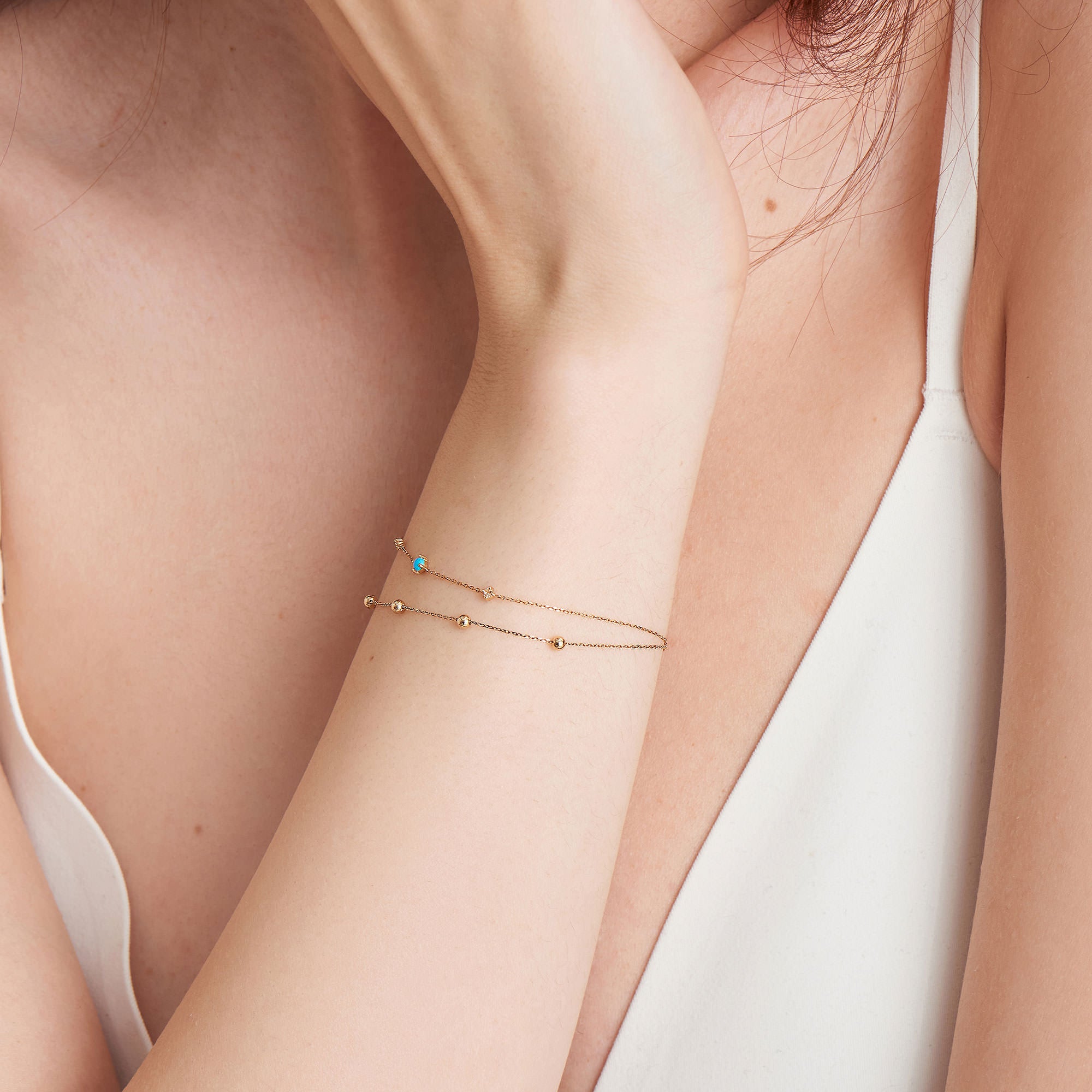 Ania Haie Beaded-rannekoru 14k kulta 165 mm