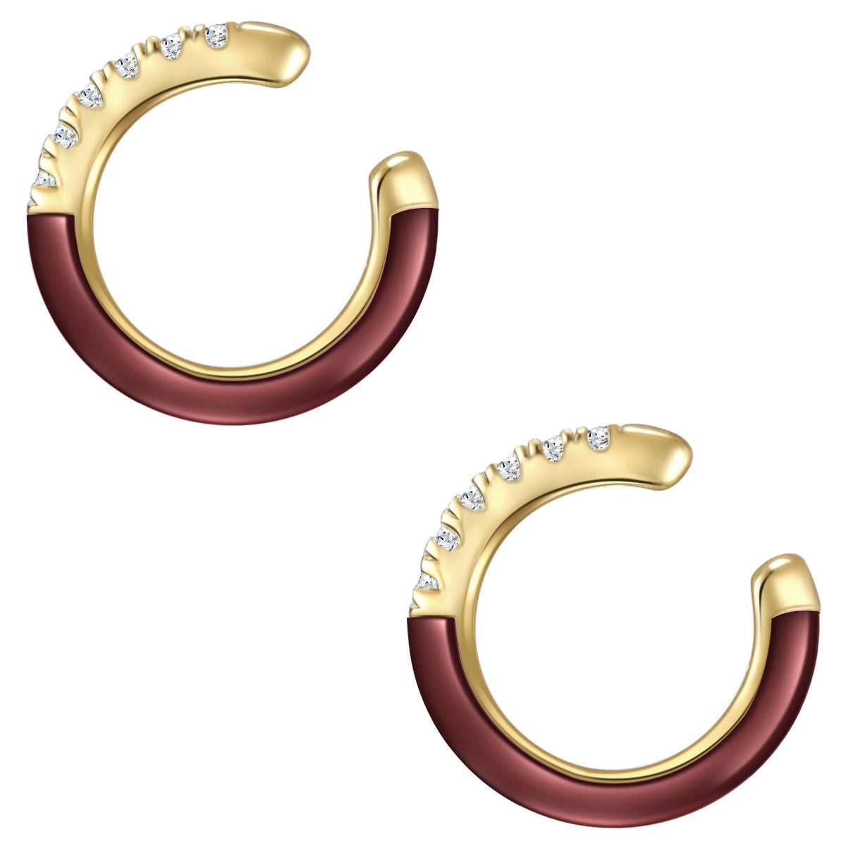 Glanzstücke München ear cuff korvakoru emali kullattu