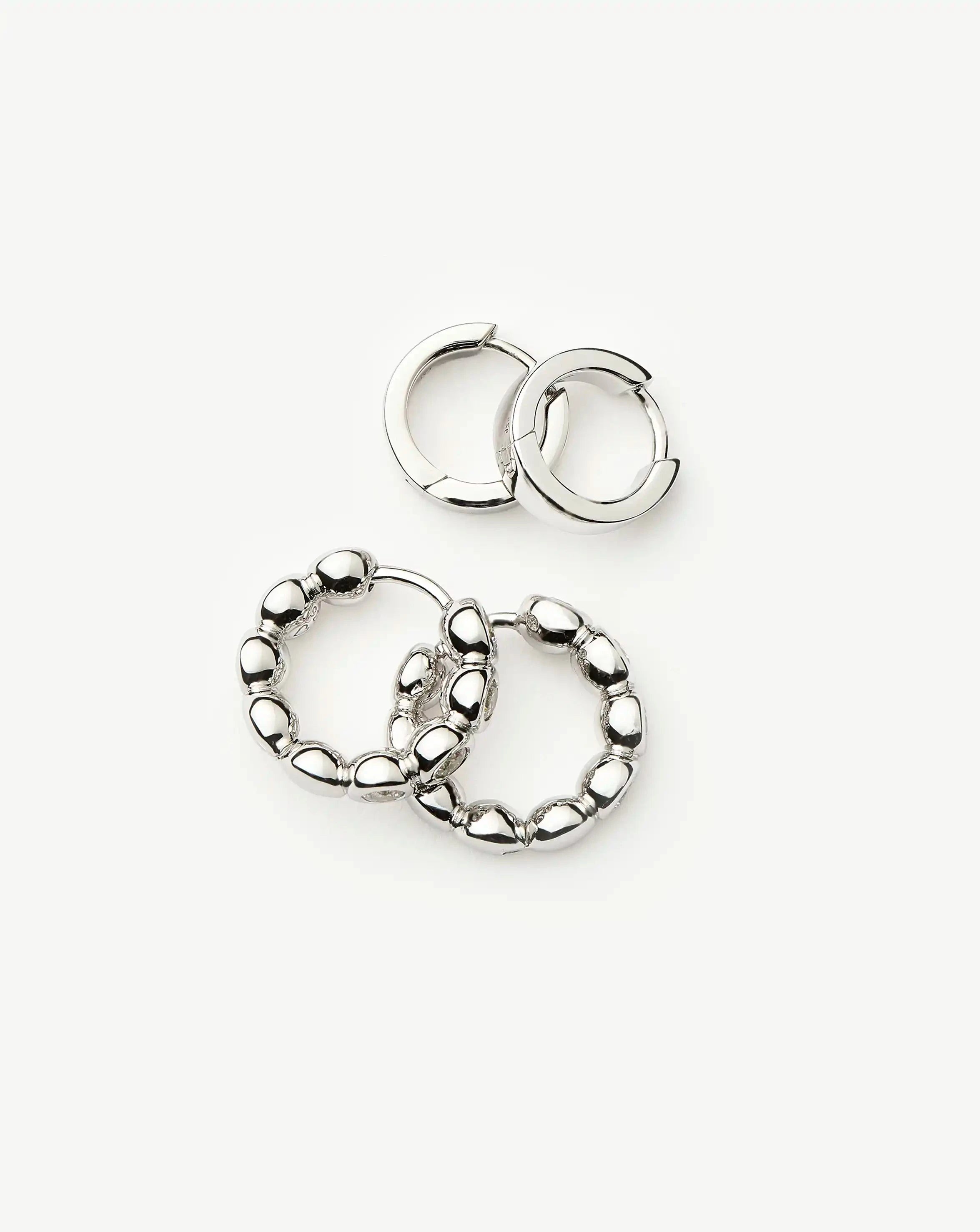 Missoma Forever Hoop Set korvakorut sterlinghopea zirkonia