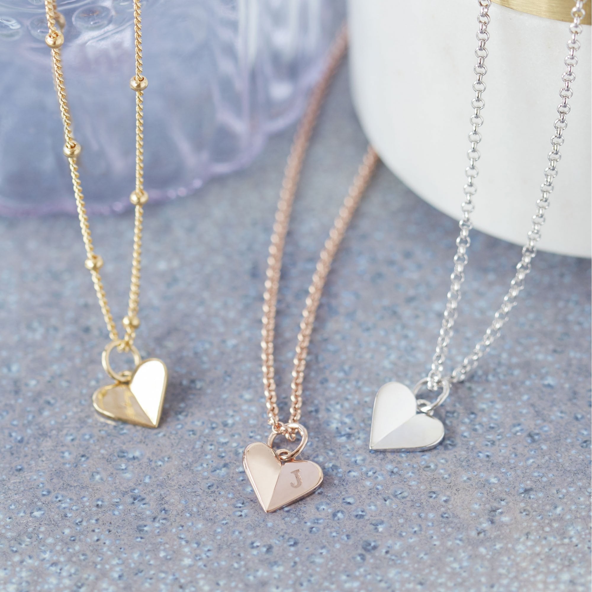 Muru Mini Heart kaulakoru hopea sydän kaiverrettava