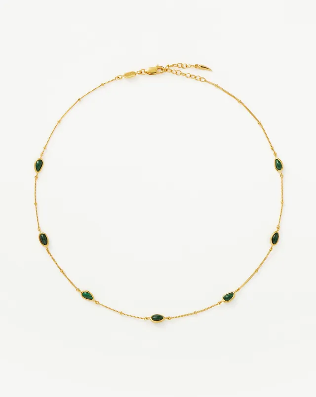 Missoma Magma Gemstone Charm Choker kaulakoru malakiitti