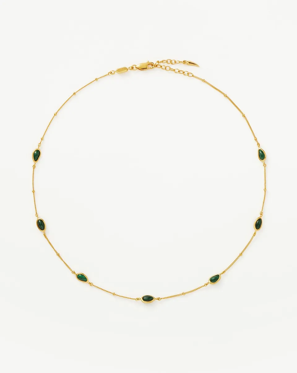 Missoma Magma Gemstone Charm Choker kaulakoru malakiitti