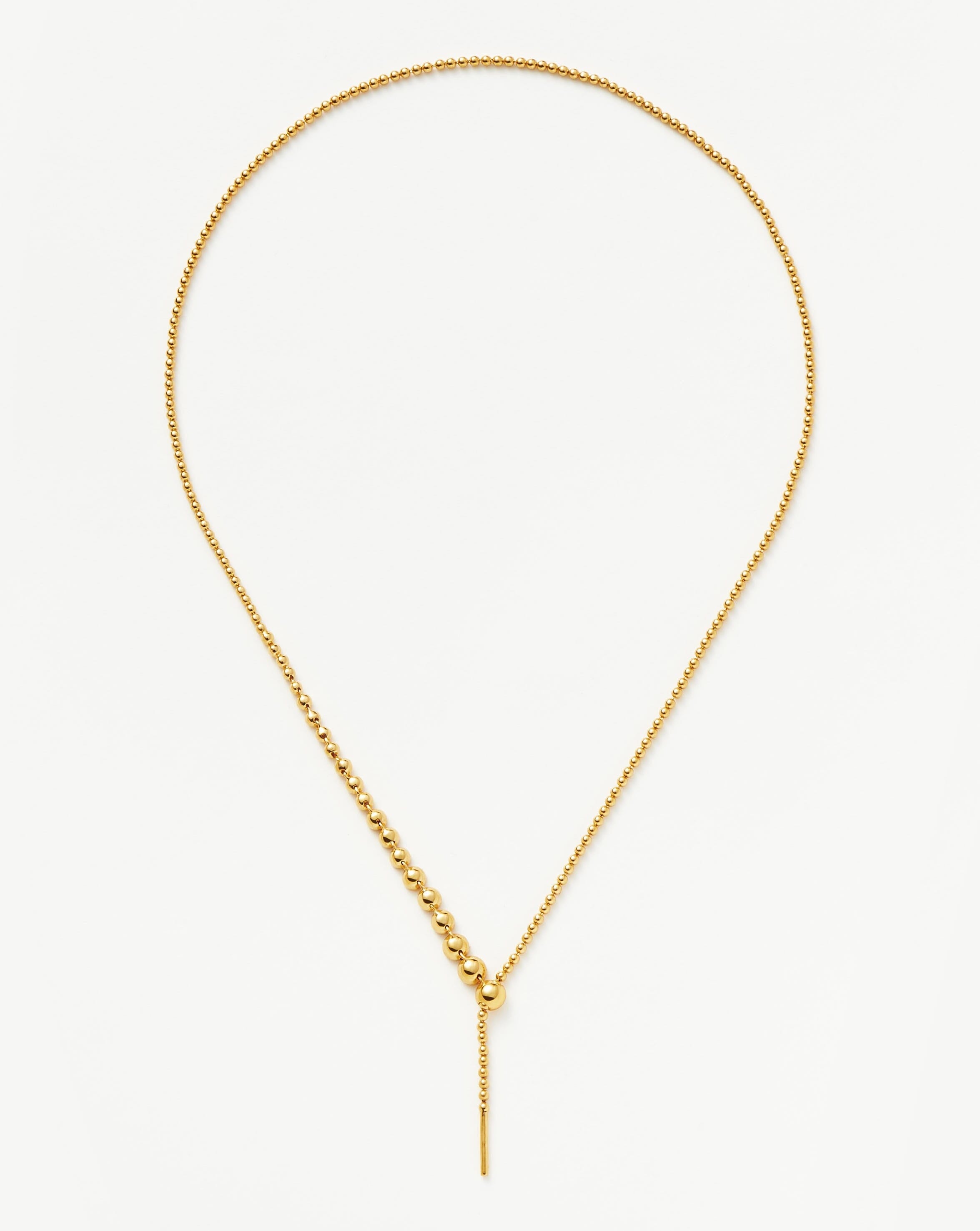 MISSOMA Beaded Stone Slider Lariat kaulakoru kulta zirkonia