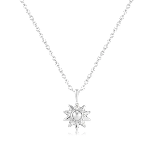 Ania Haie Starlit Drops Sunburst kaulakoru hopea aurinko