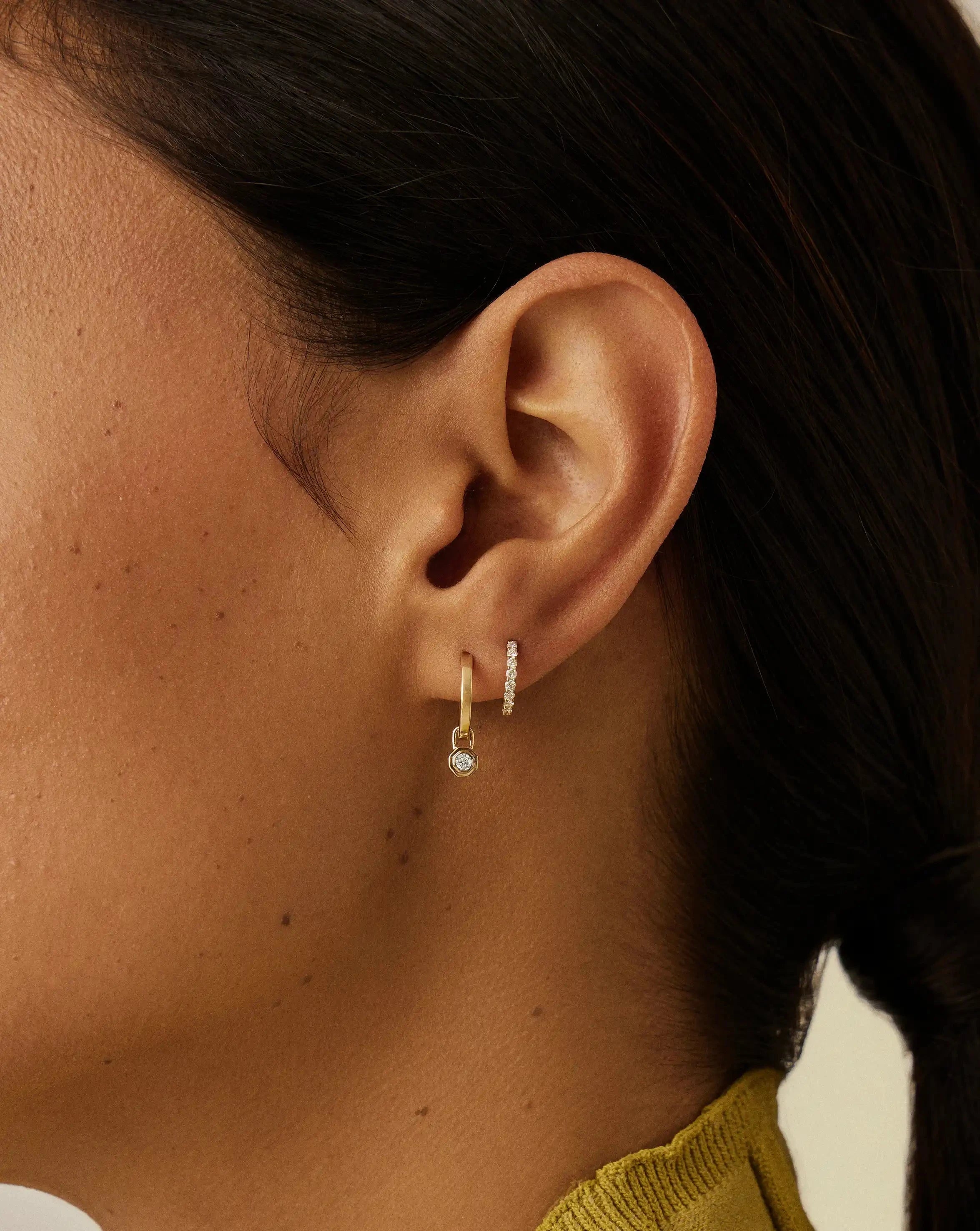 Missoma Lucy Williams Solid Gold Diamond Drop korvakorut 9ct keltakulta