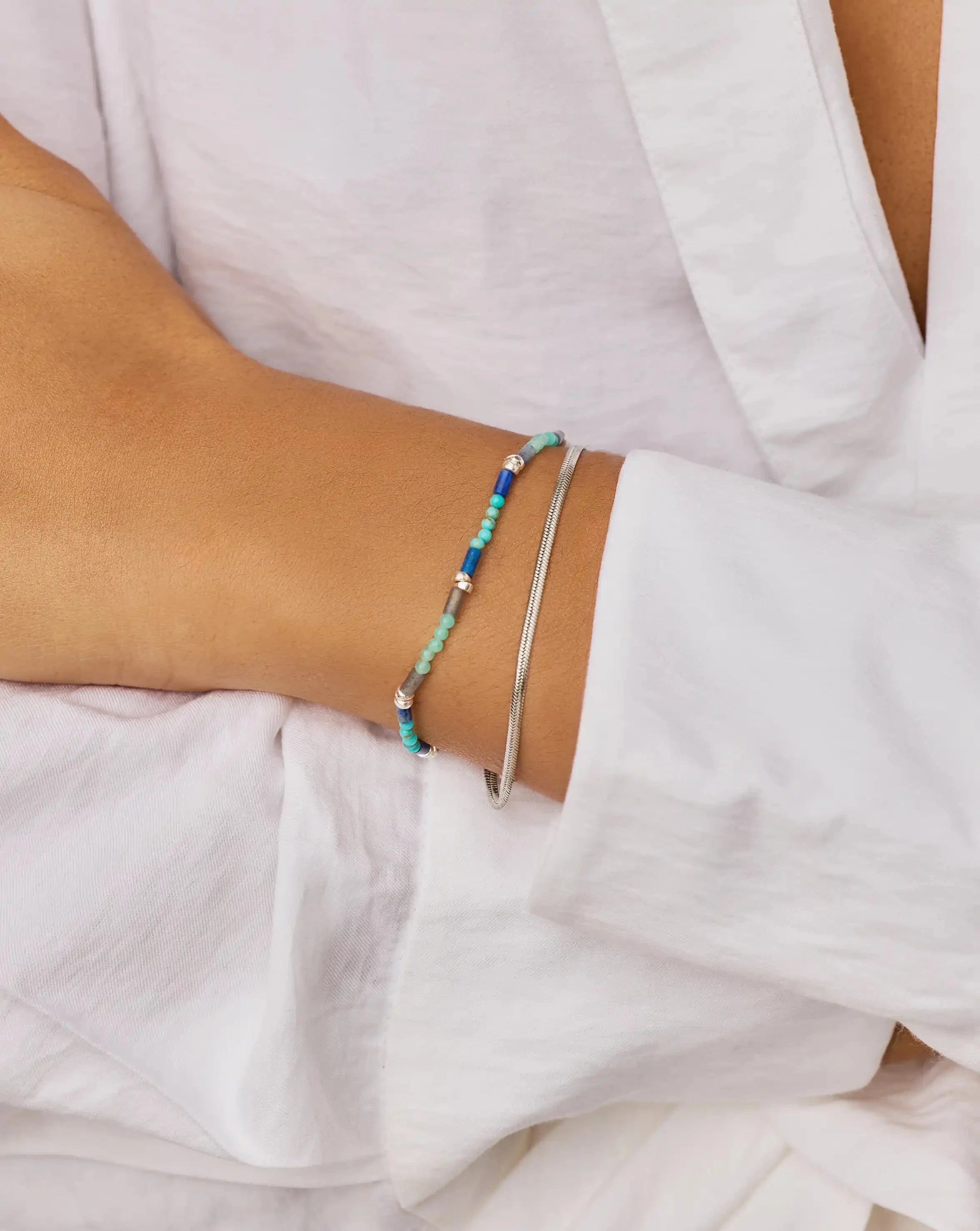 Missoma Beaded Gemstone rannekoru lagoon blue S/M