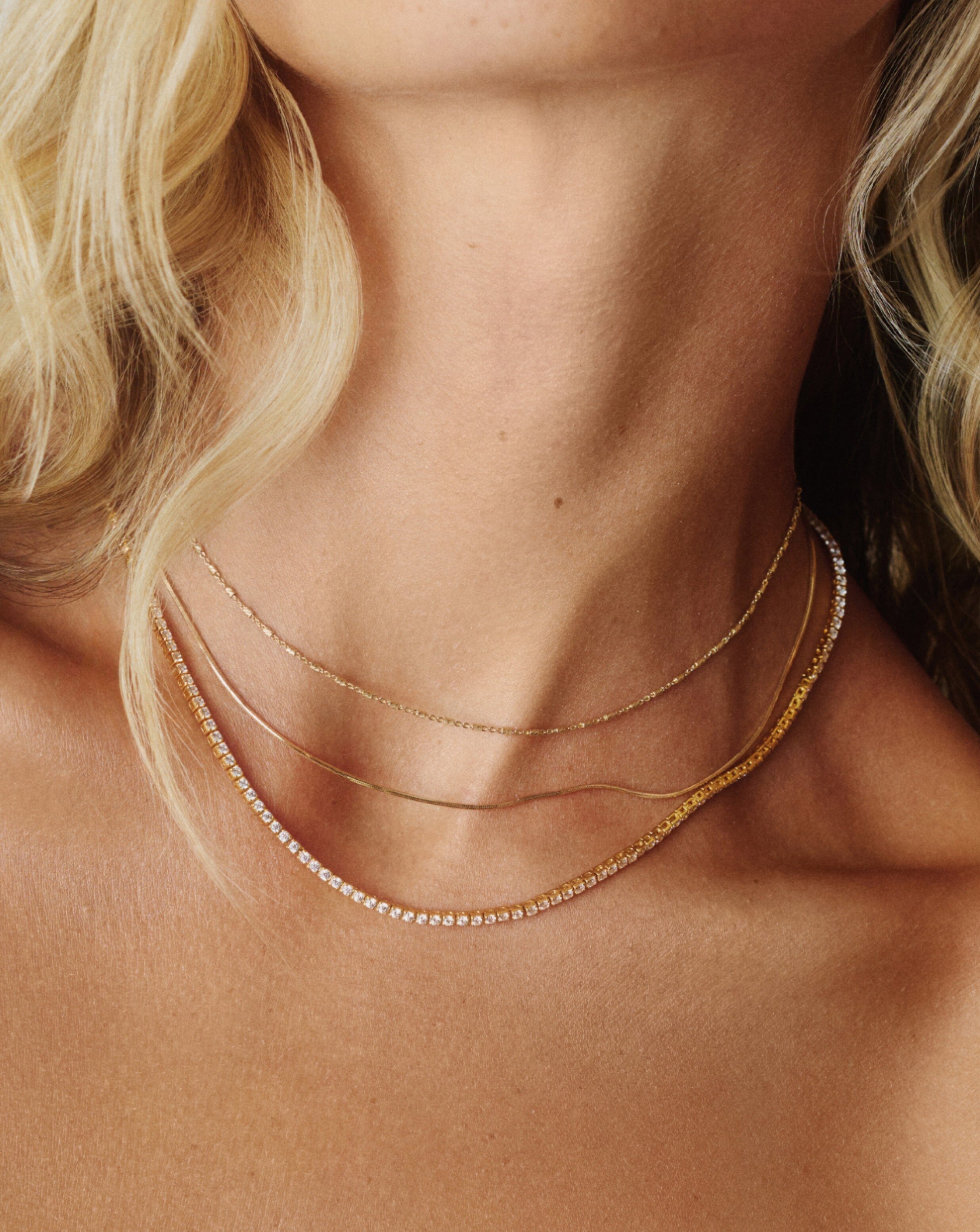 Missoma Square Snake Chain kaulakoru 14ct kulta