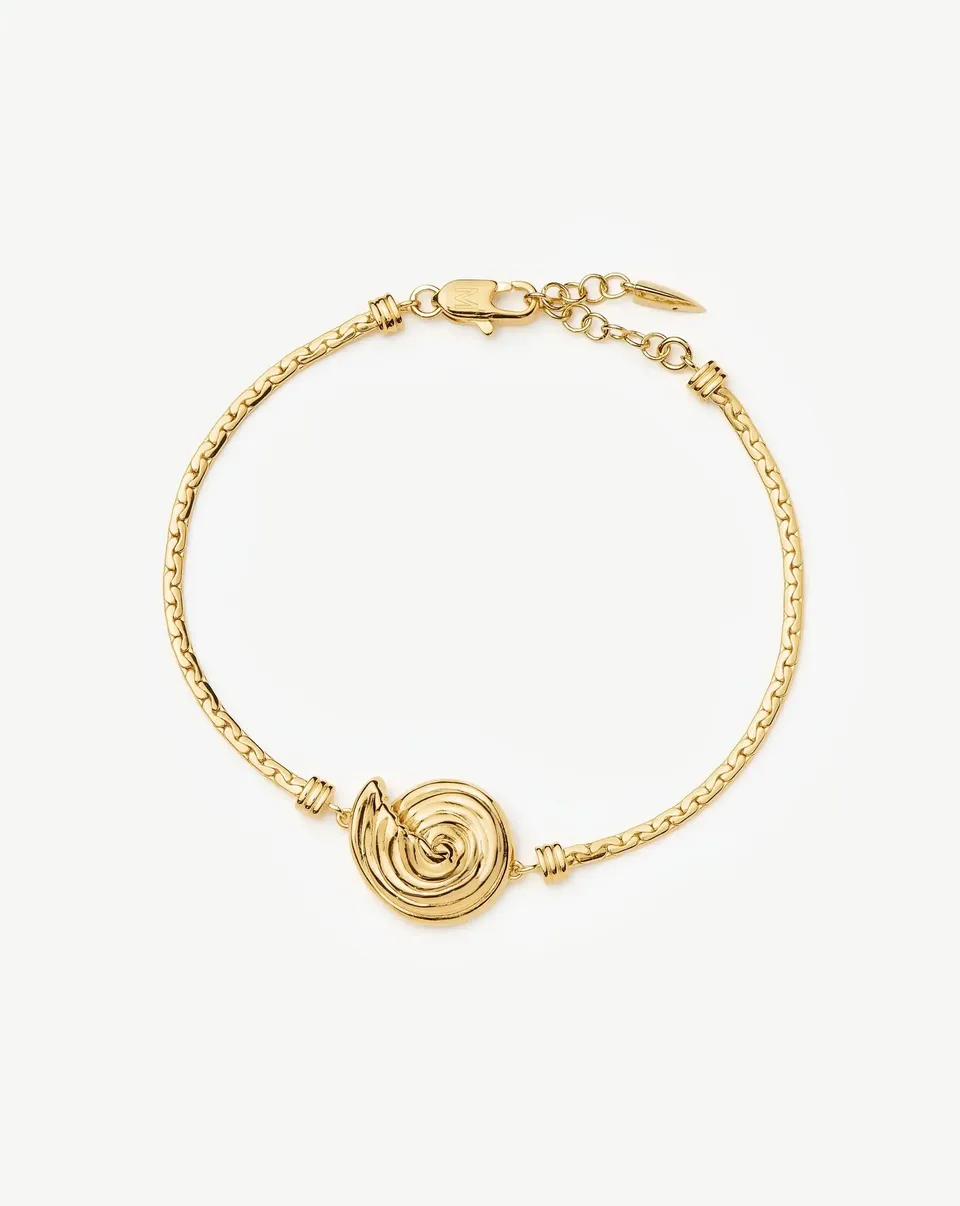 Missoma Spiral Cobra rannekoru kulta 18,5 cm
