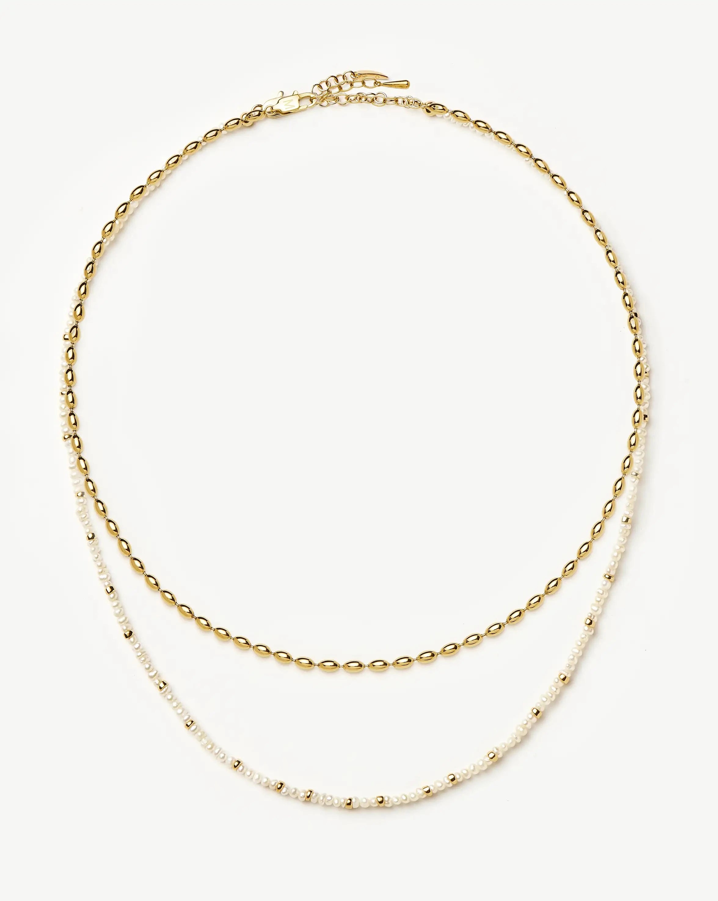 Missoma Pearl-fect kaulakorusetti kulta helmi 45 cm