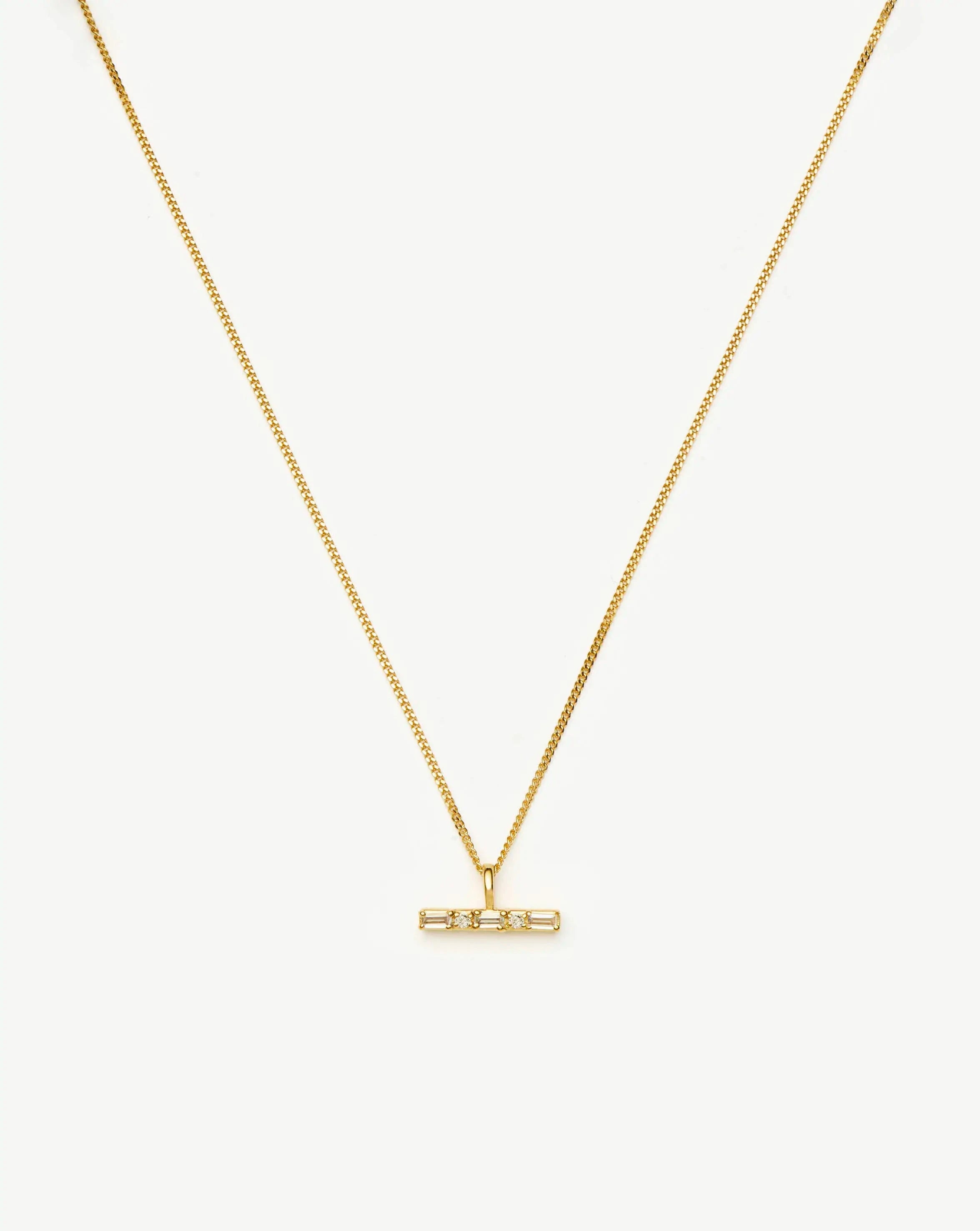 Missoma Lucy Williams T-Bar Stone kaulakoru kultavermeil zirkonia
