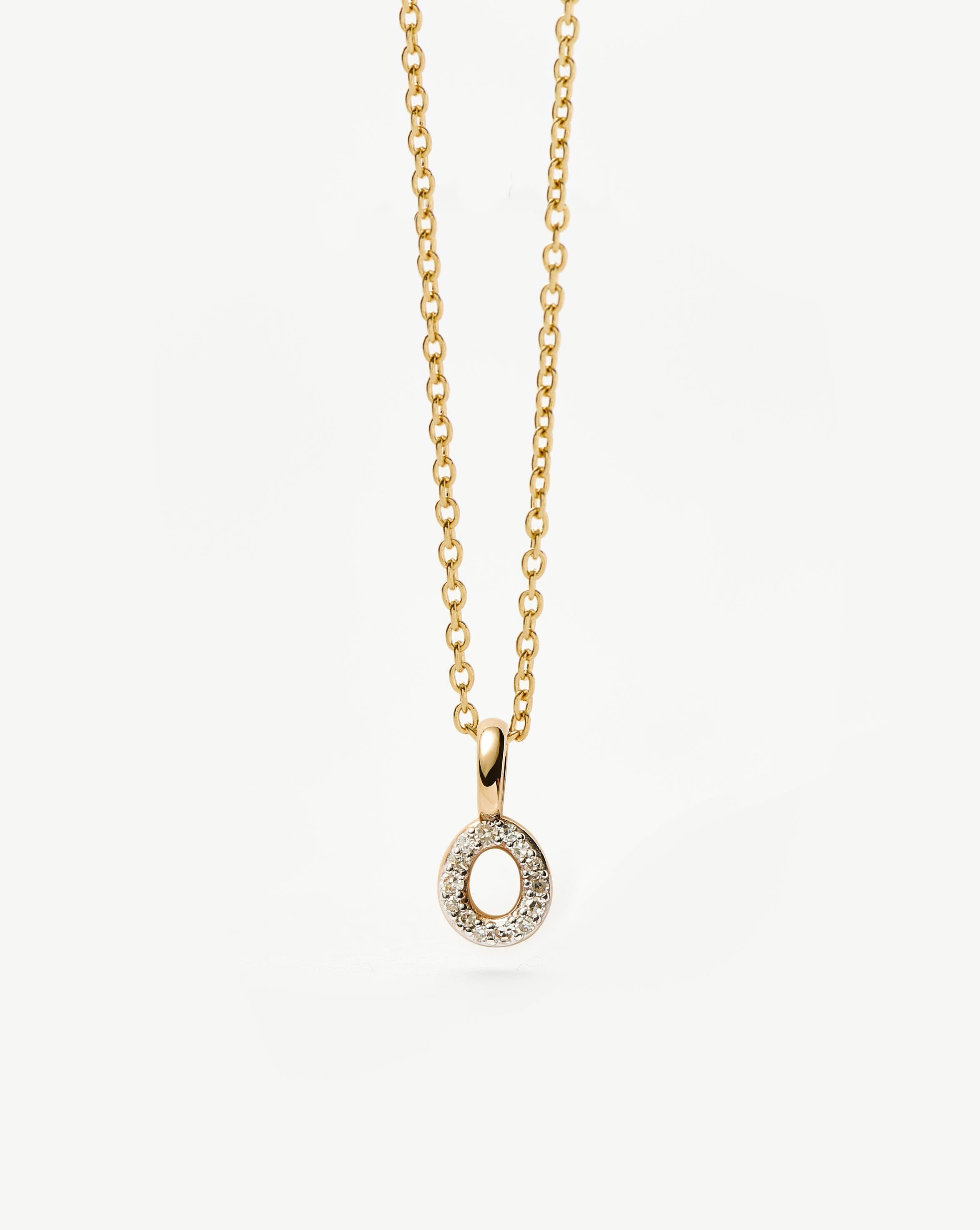 Missoma Initial O kaulakoru timantti 14k kulta